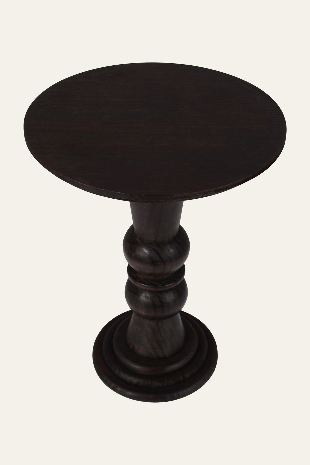 Wooden Pedestal End Table