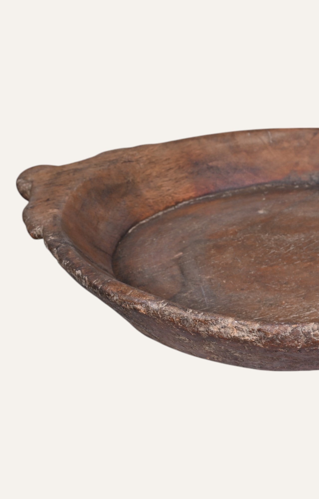 wooden tray designed with raised edges