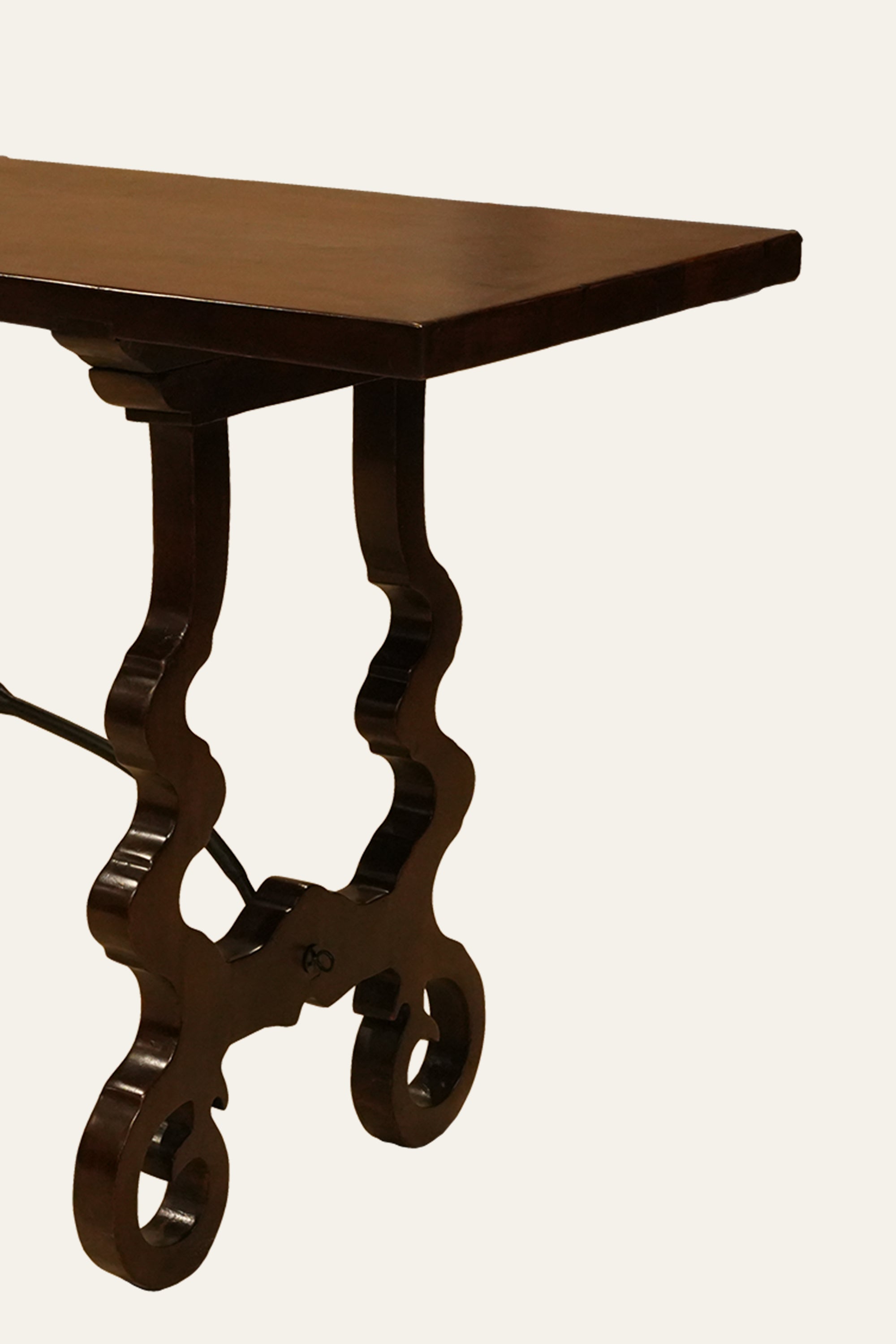 Wooden top console table for hallway