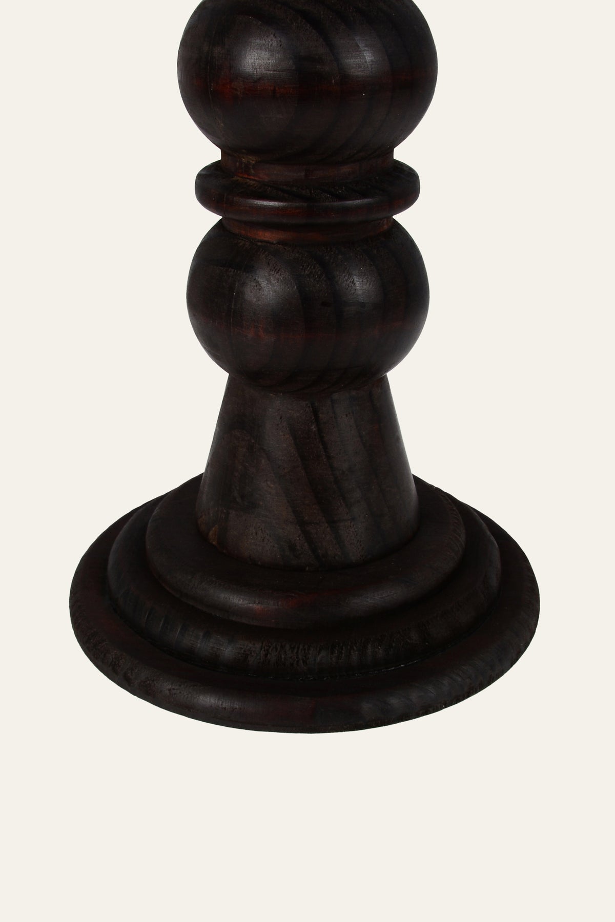 Turned Baluster Wooden Pedestal End Table for Reading Corners
