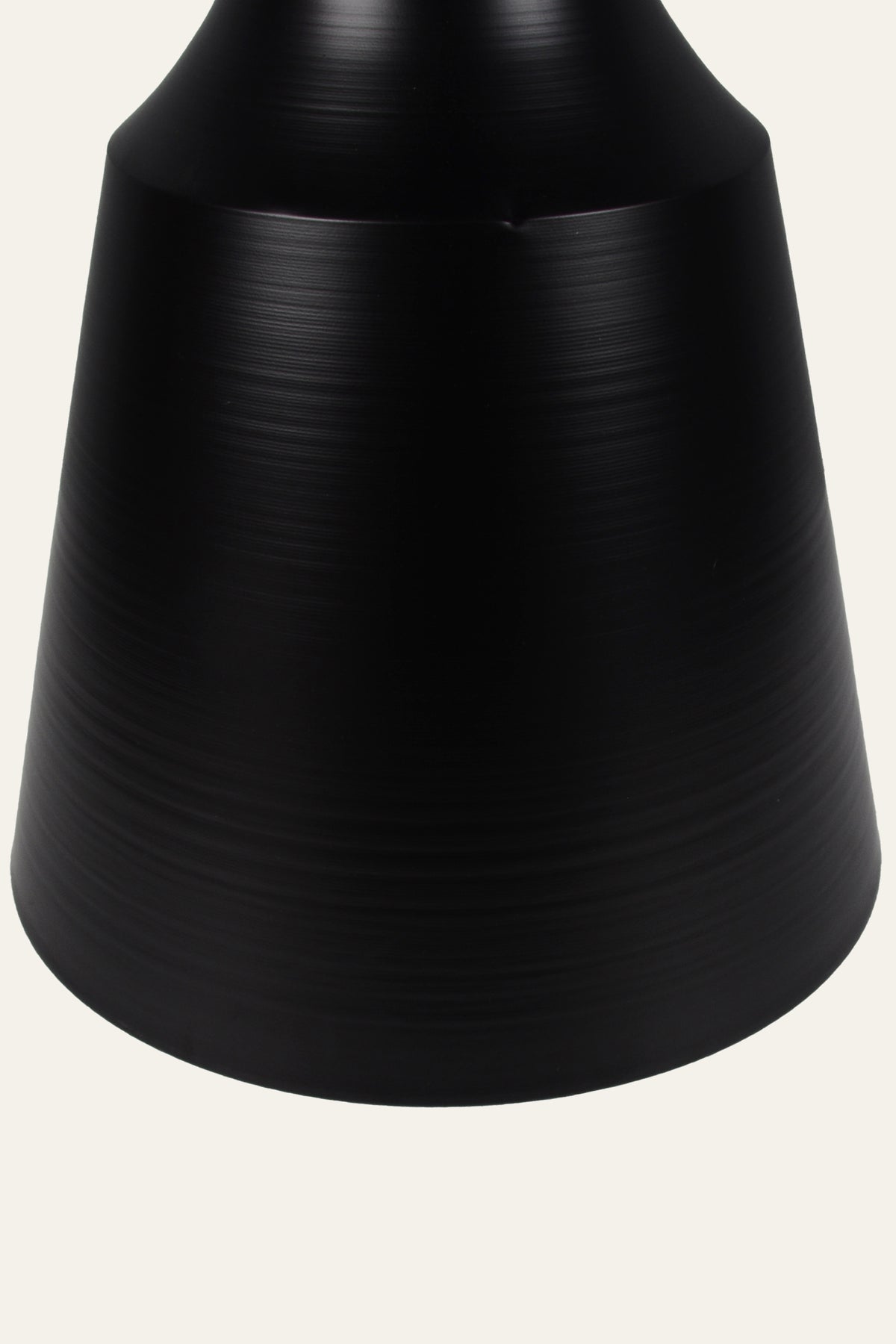 Modern Pedestal Tapered Side Table with Black Metal Base