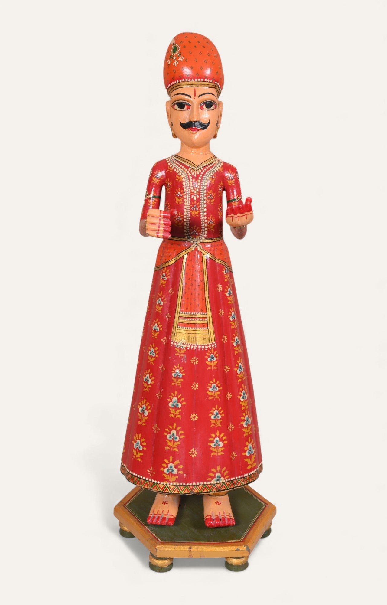 Hand-Painted Traditional Indian Gentleman Figurine