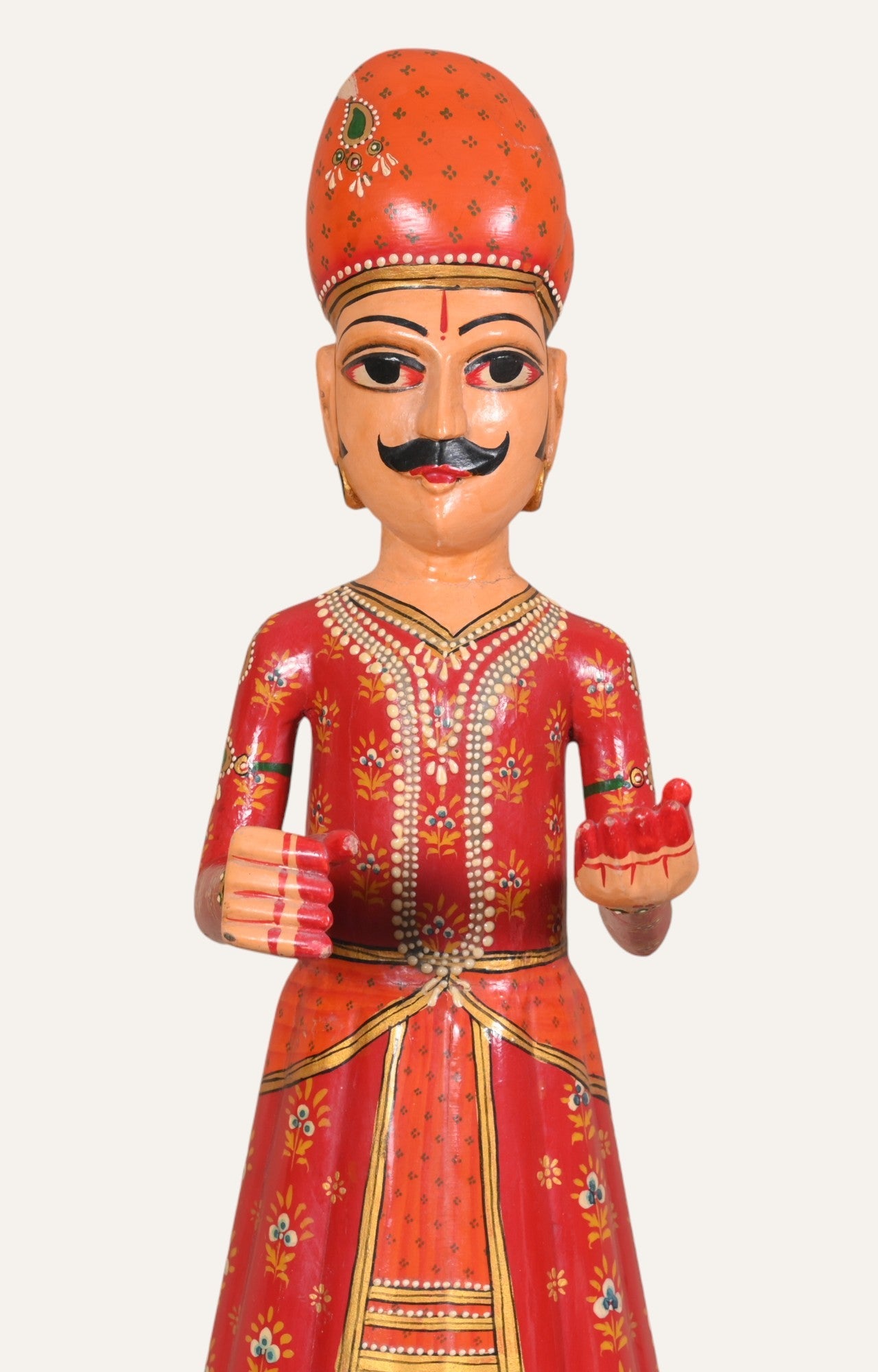 Hand-Painted Traditional Indian Gentleman Figurine