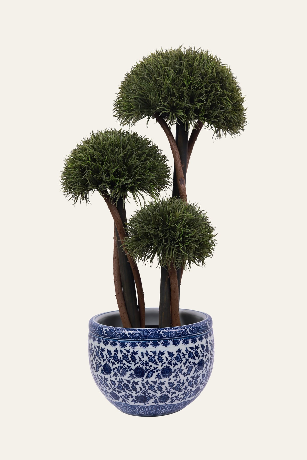 Artificial Zen Topiary Plant with Layered Green Spheres