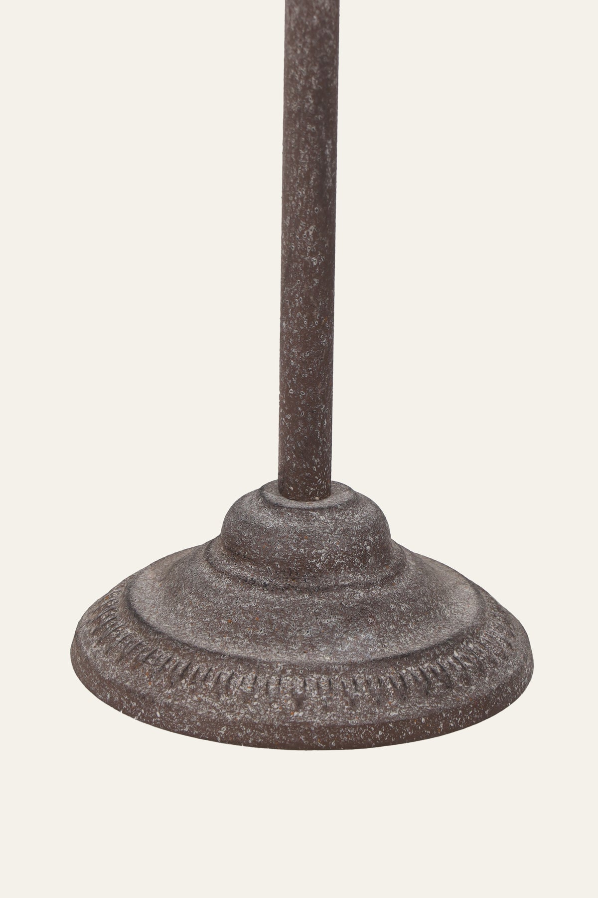 antique gray candle holder