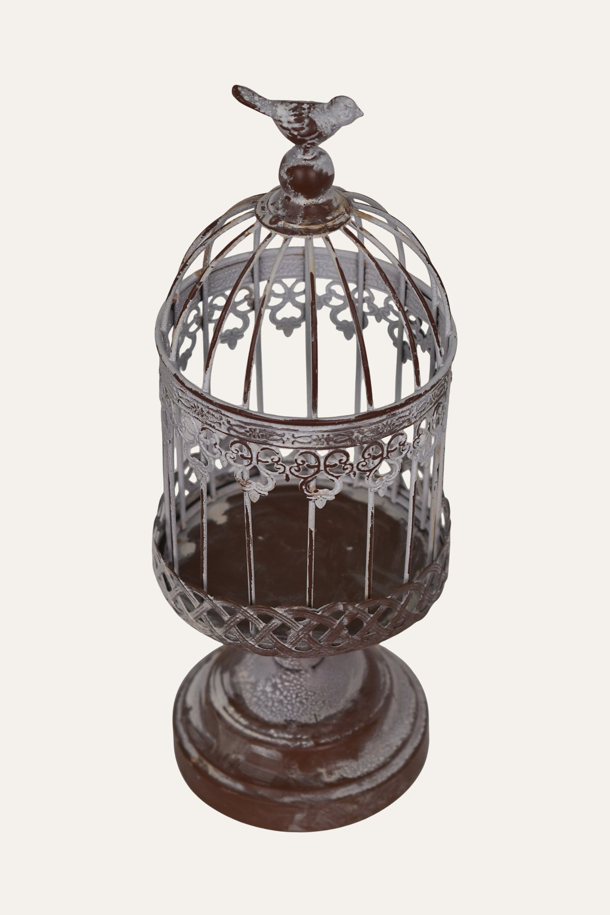 birdcage with intricate design