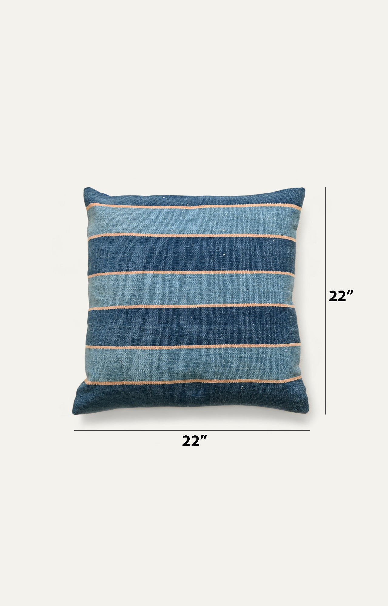 Blue Striped Handwoven Cushion Cover