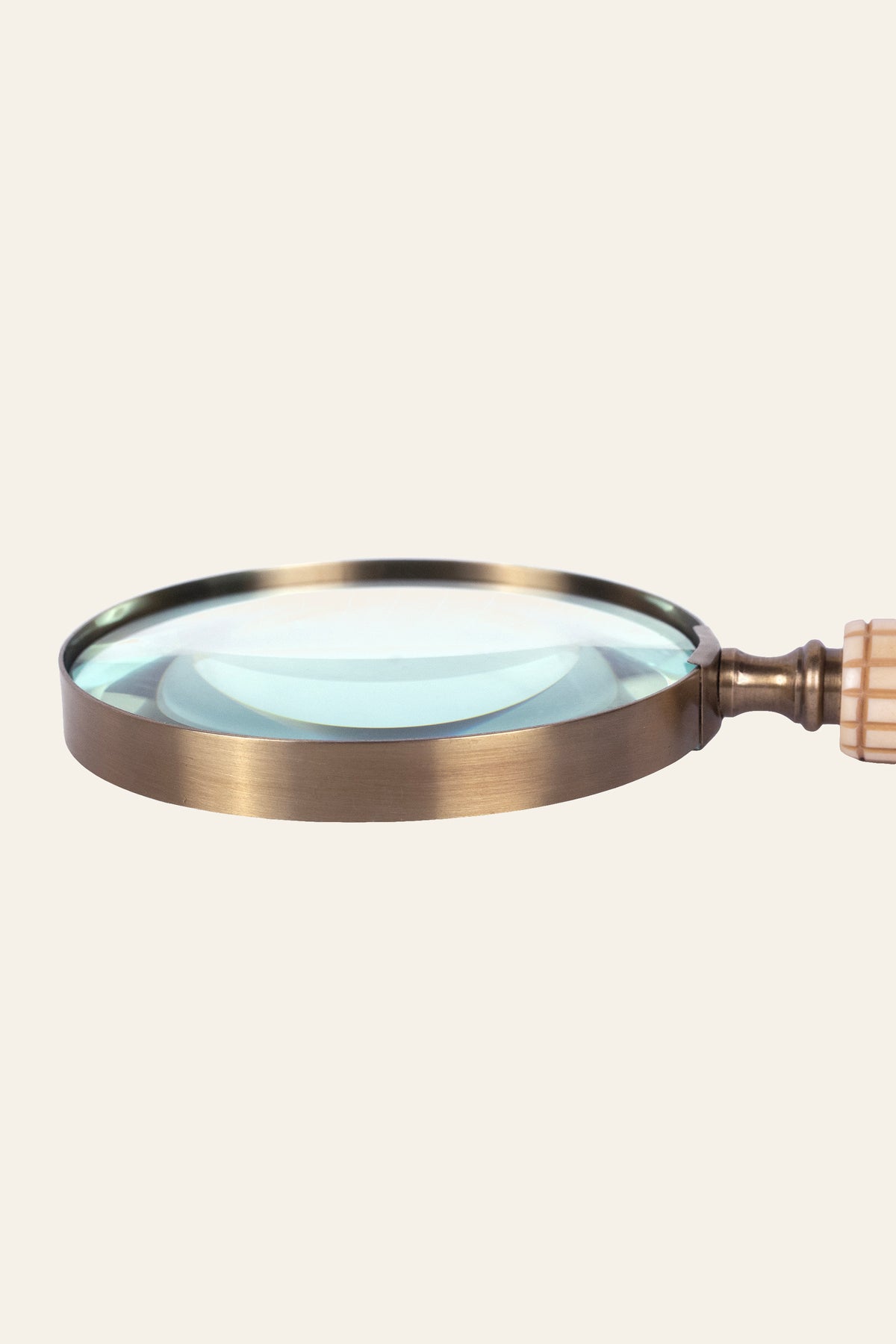 brass magnifying glass and letter opener set
