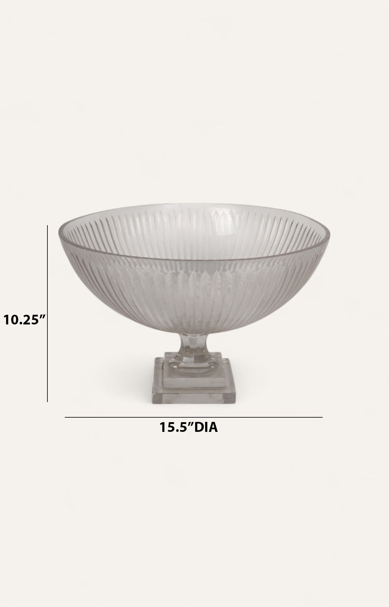 decorative Fluted Glass Bowl