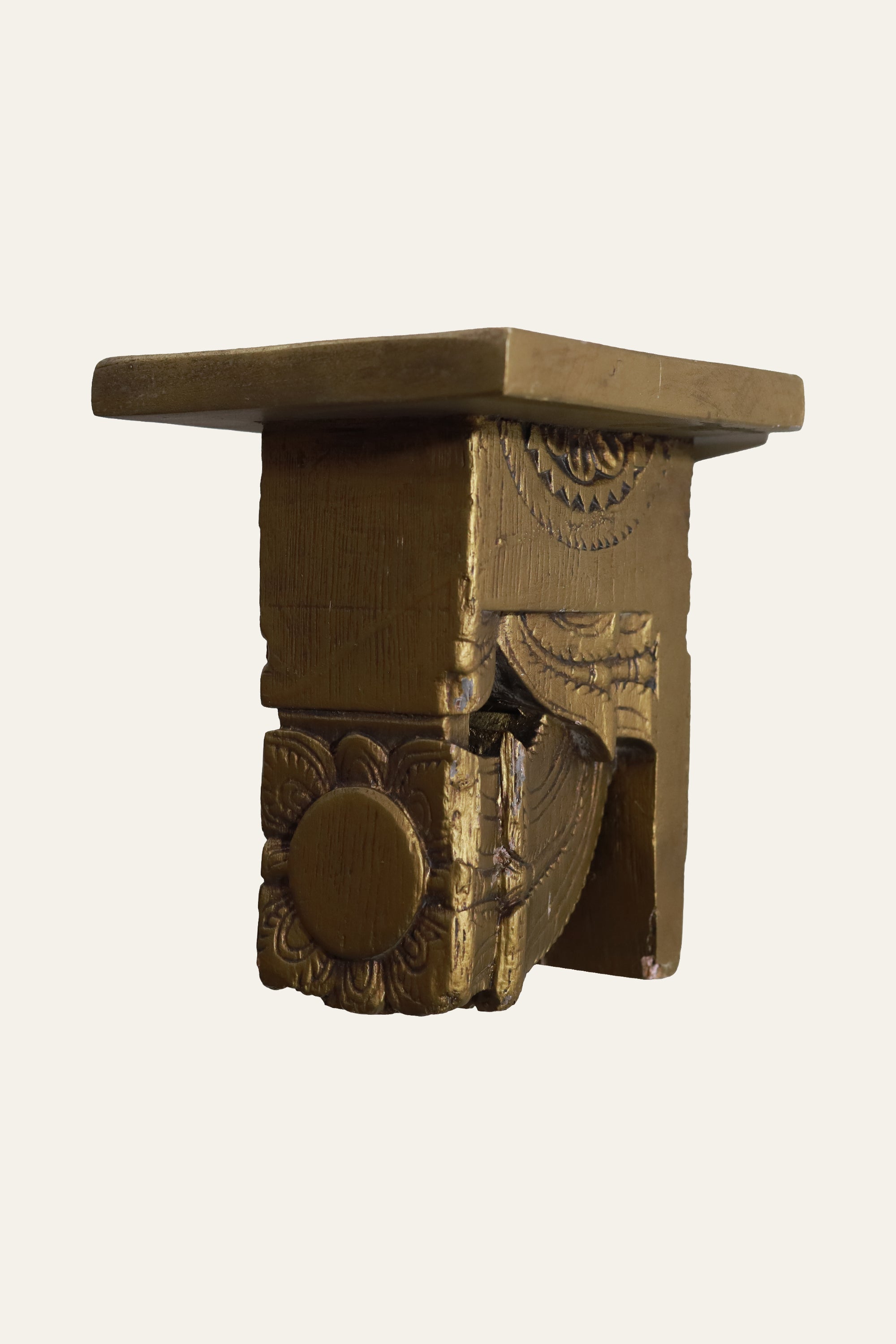 decorative gold wooden wall decor bracket