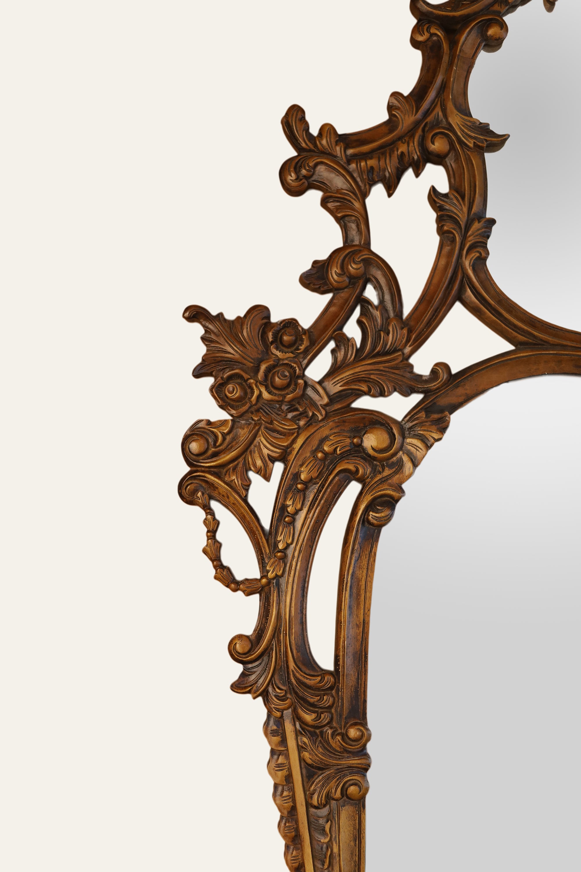 decorative scrollwork accent mirror