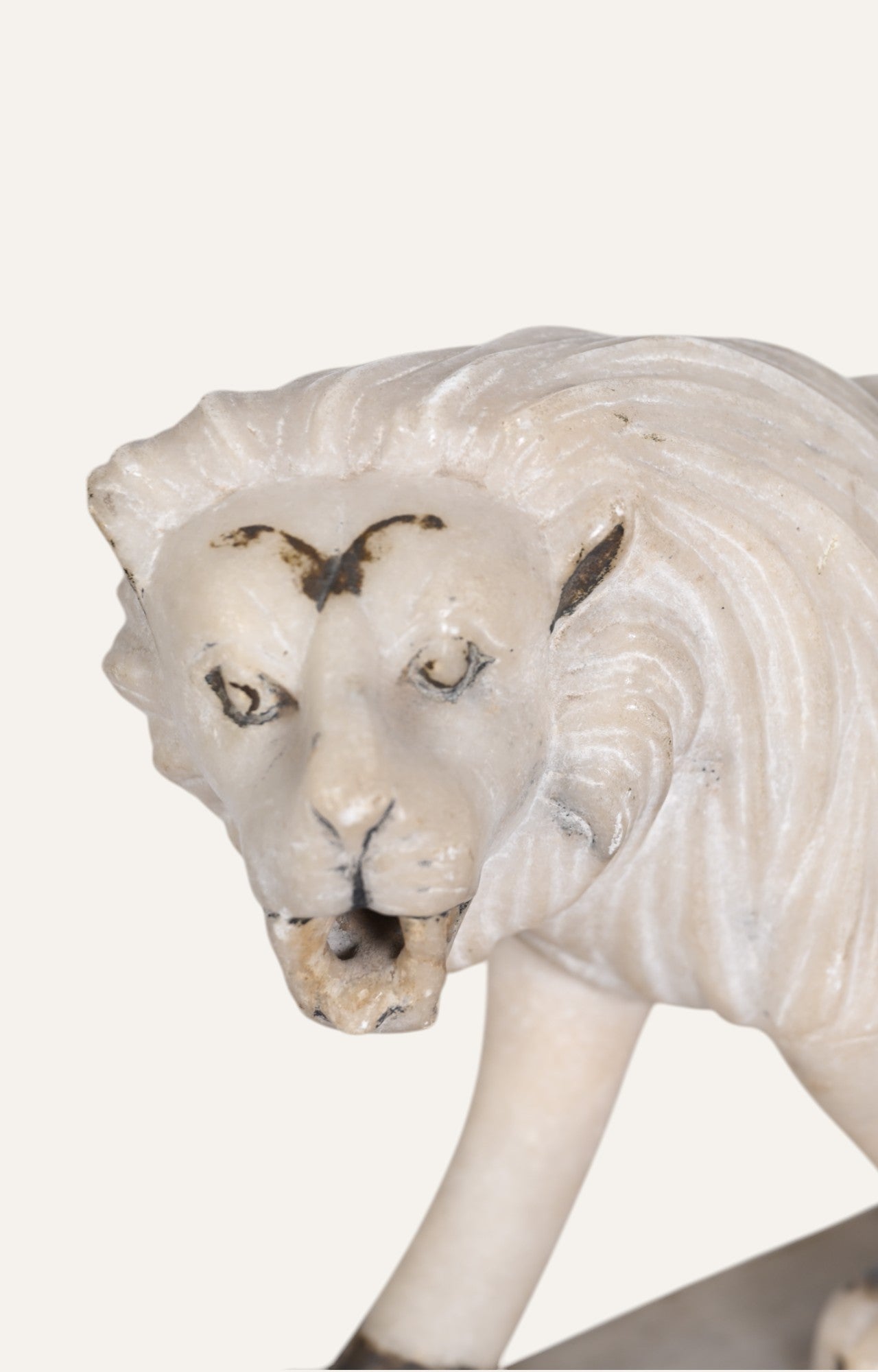 White Marble Lion Statue