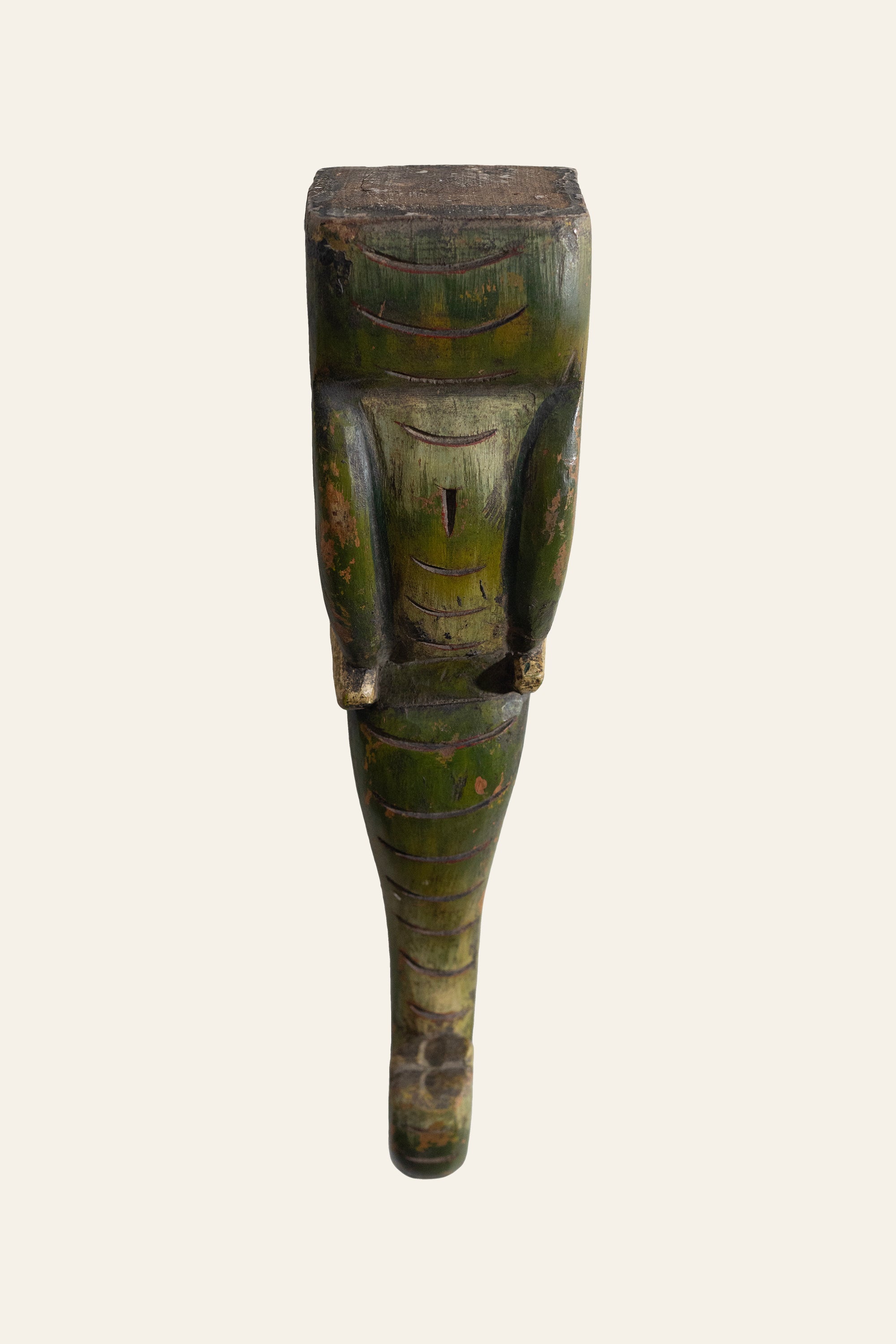 elephant carved wooden corbel