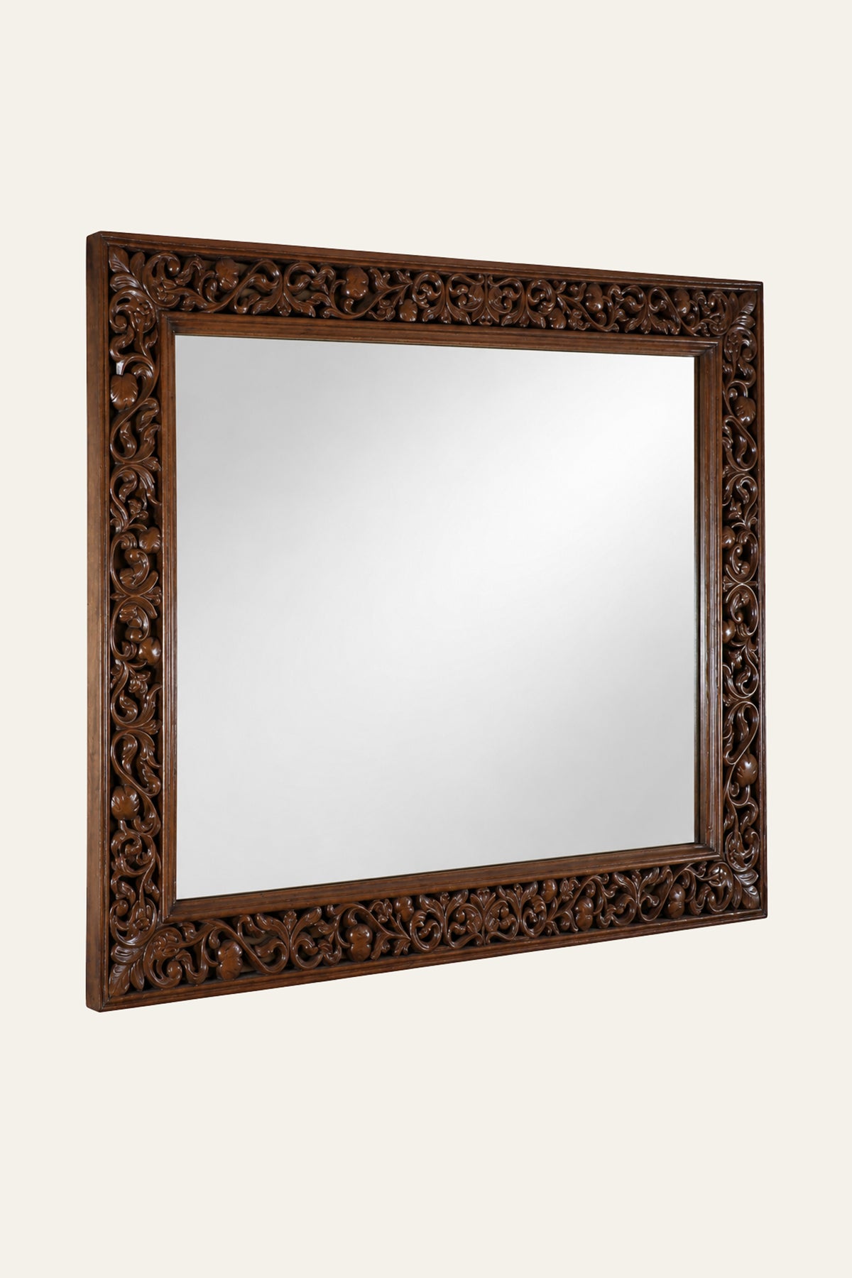floral carved wall mirror