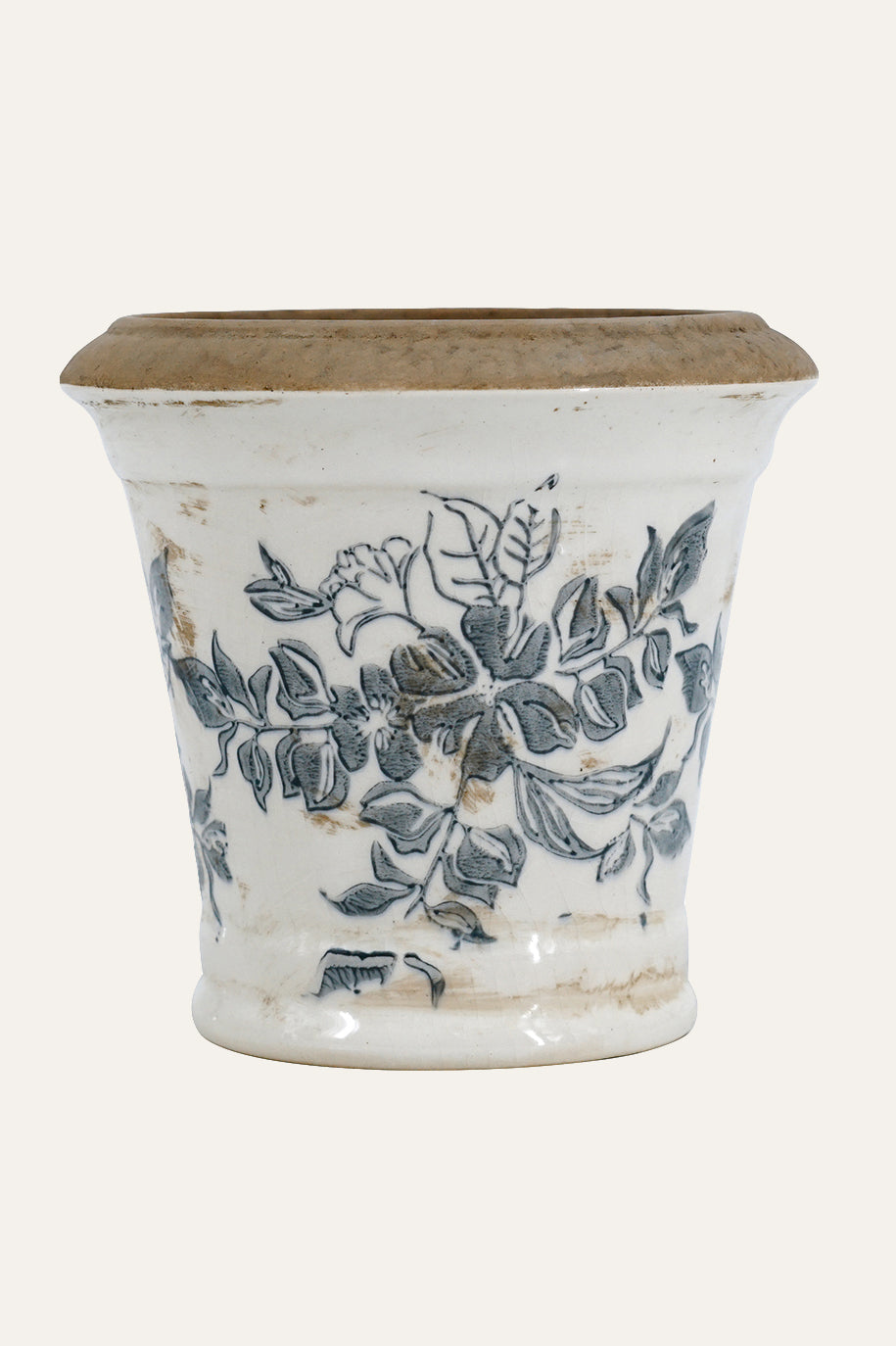 floral ceramic pot for tabletop styling