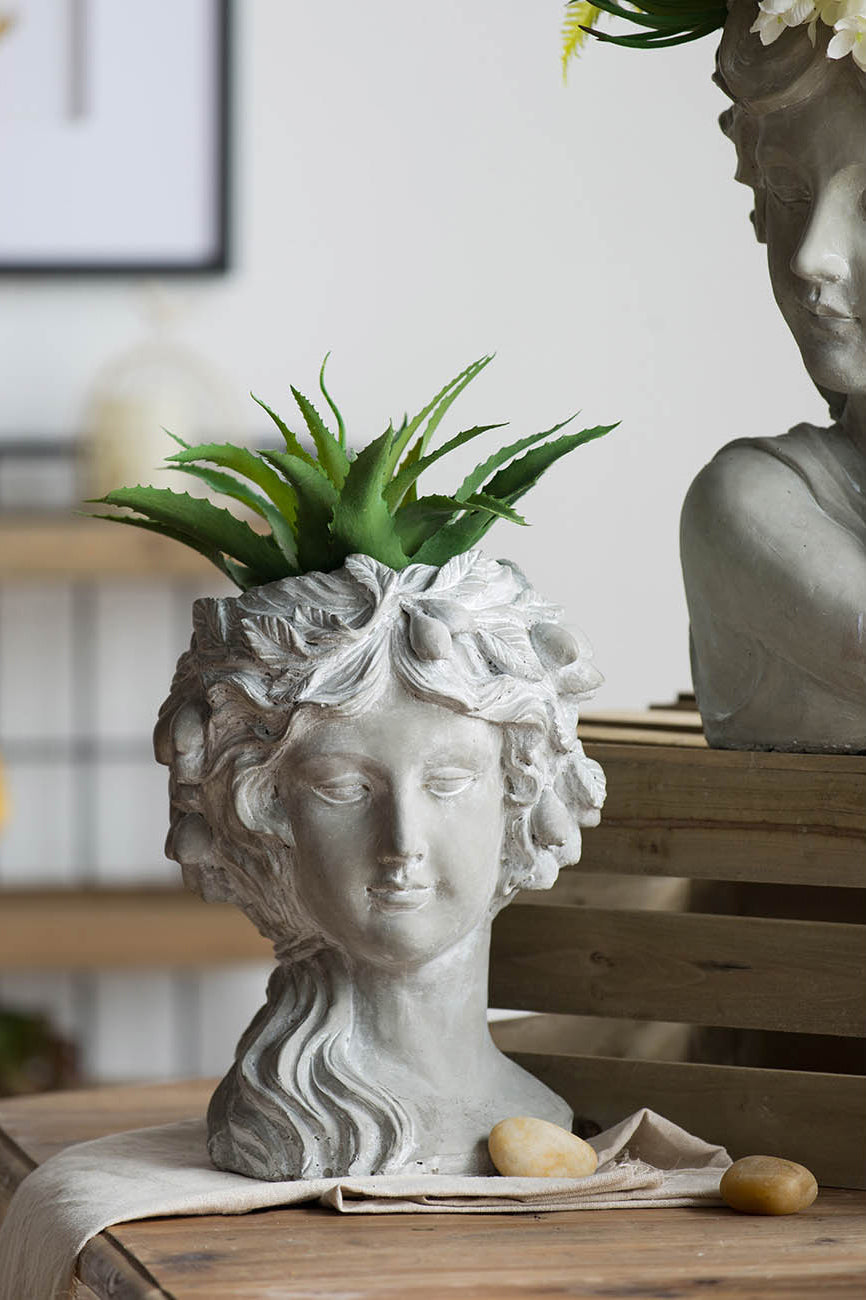 goddess head planter decorative pot