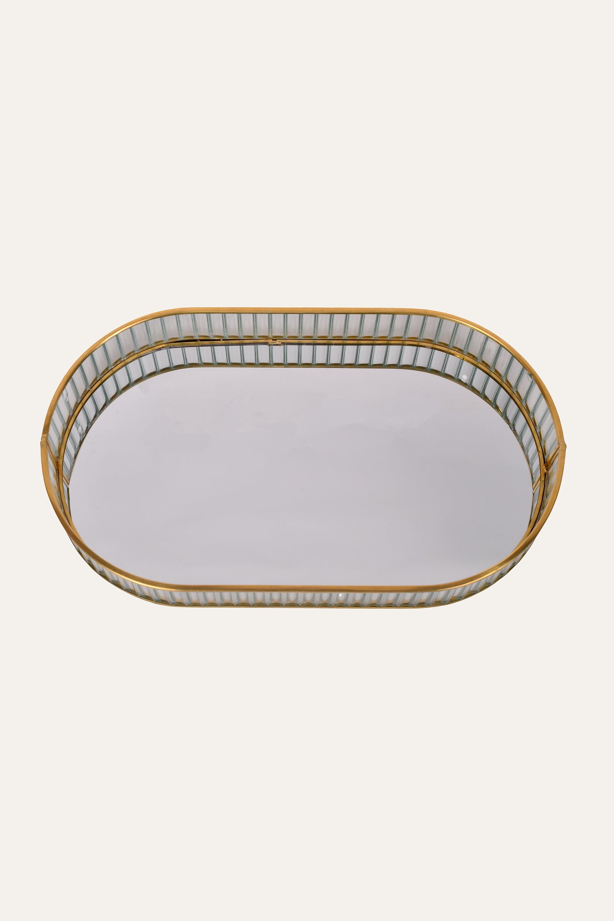 gold serving tray