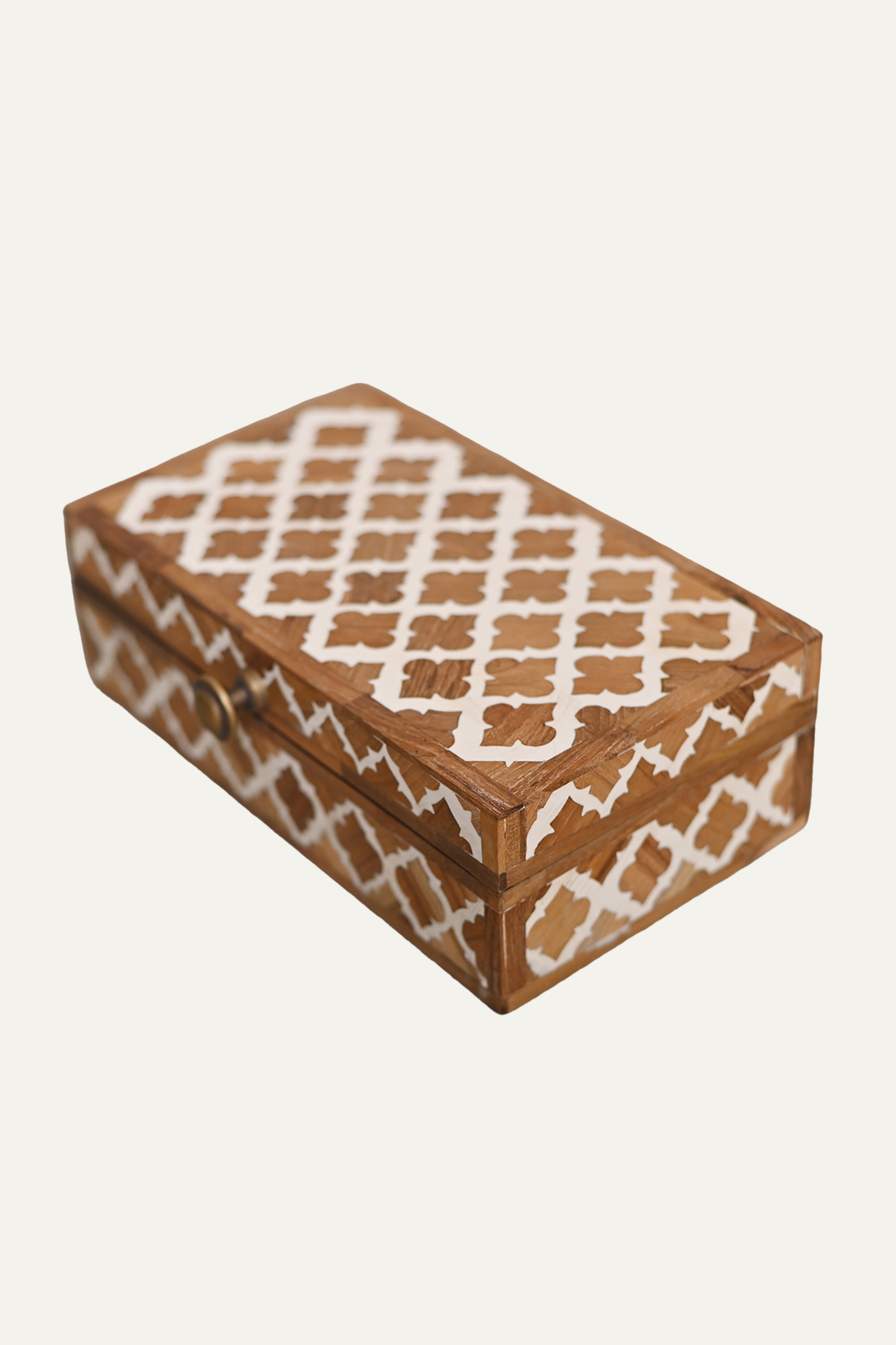 Handcrafted Geometric Inlay Decorative Box