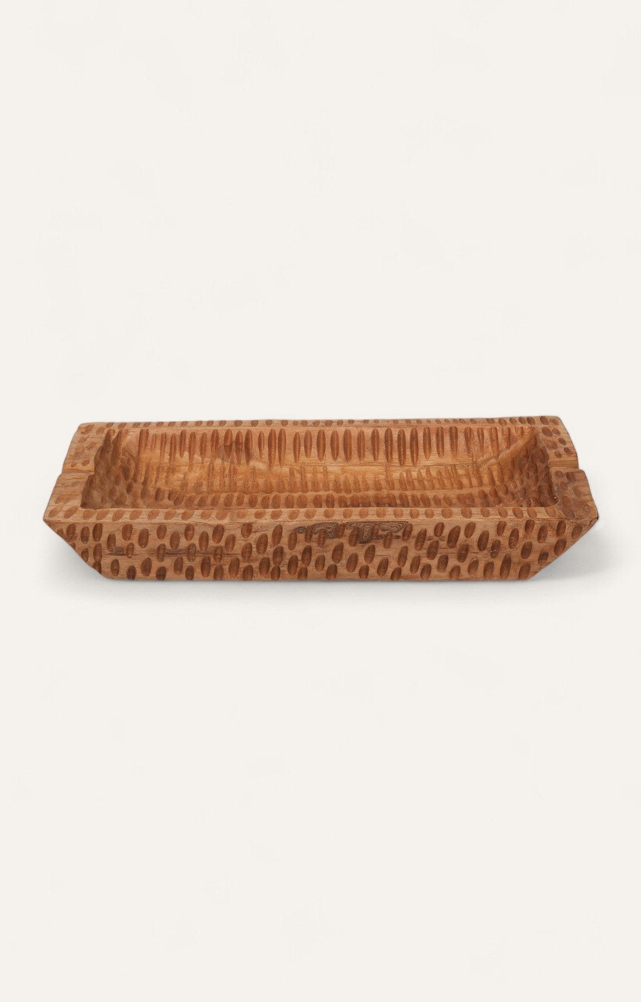 handcrafted wooden tray with rectangular shape