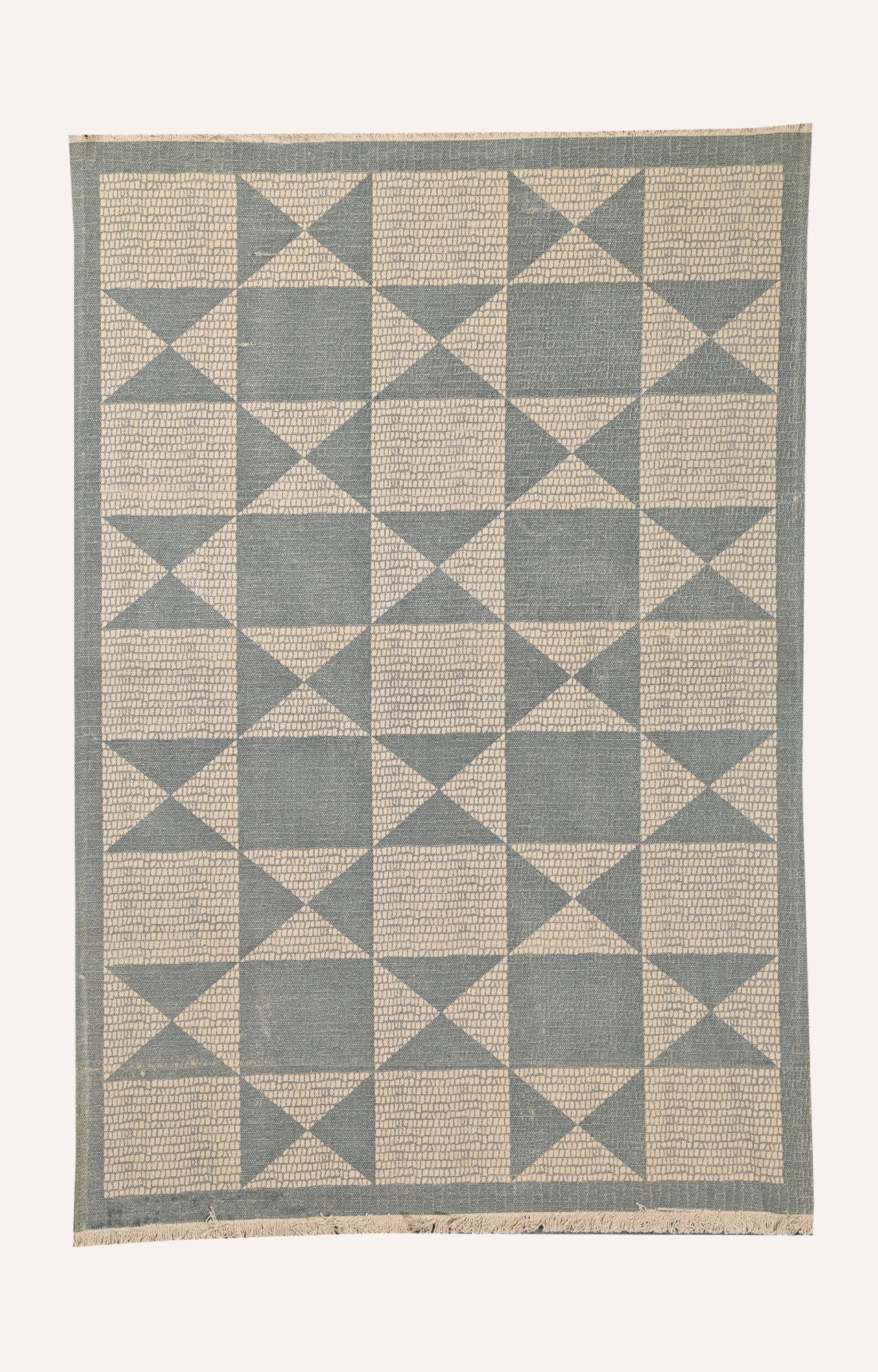 handwoven geometric rug 