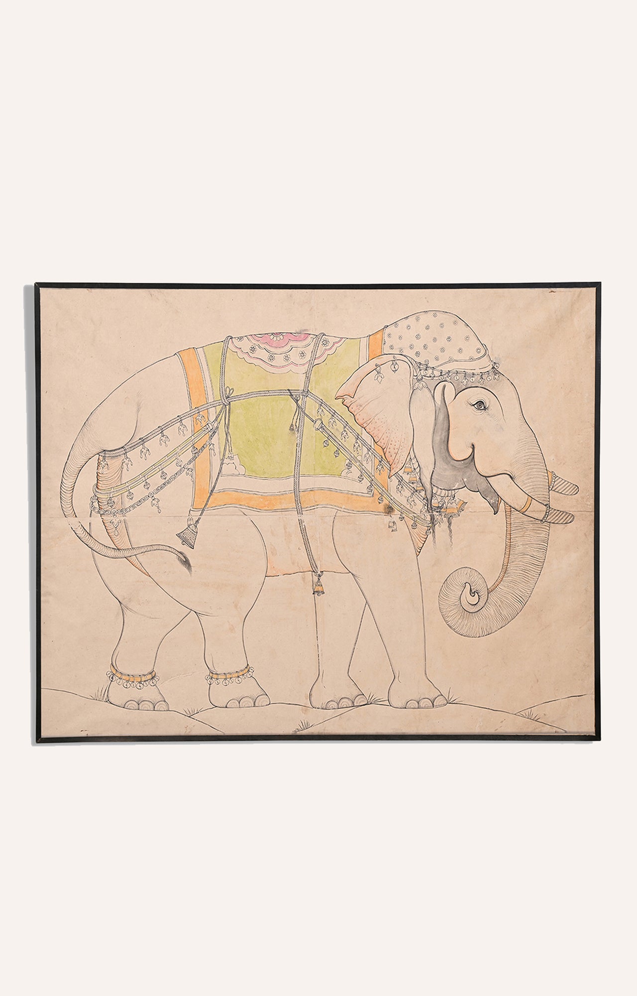illustration of a decorated elephant 