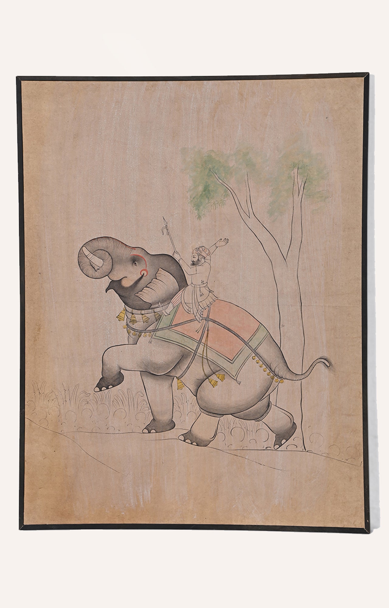 illustration of elephant with rider