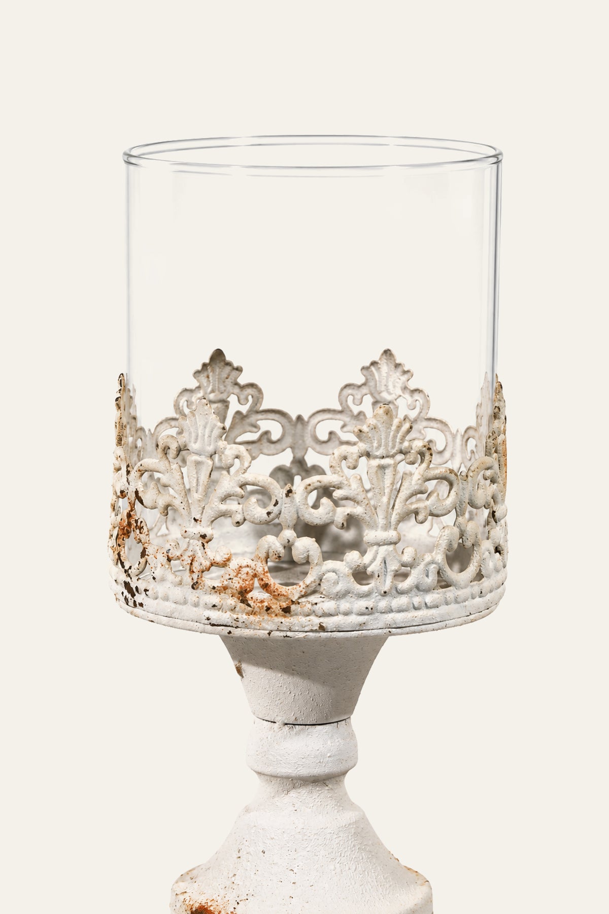 ivory pillar candle holder