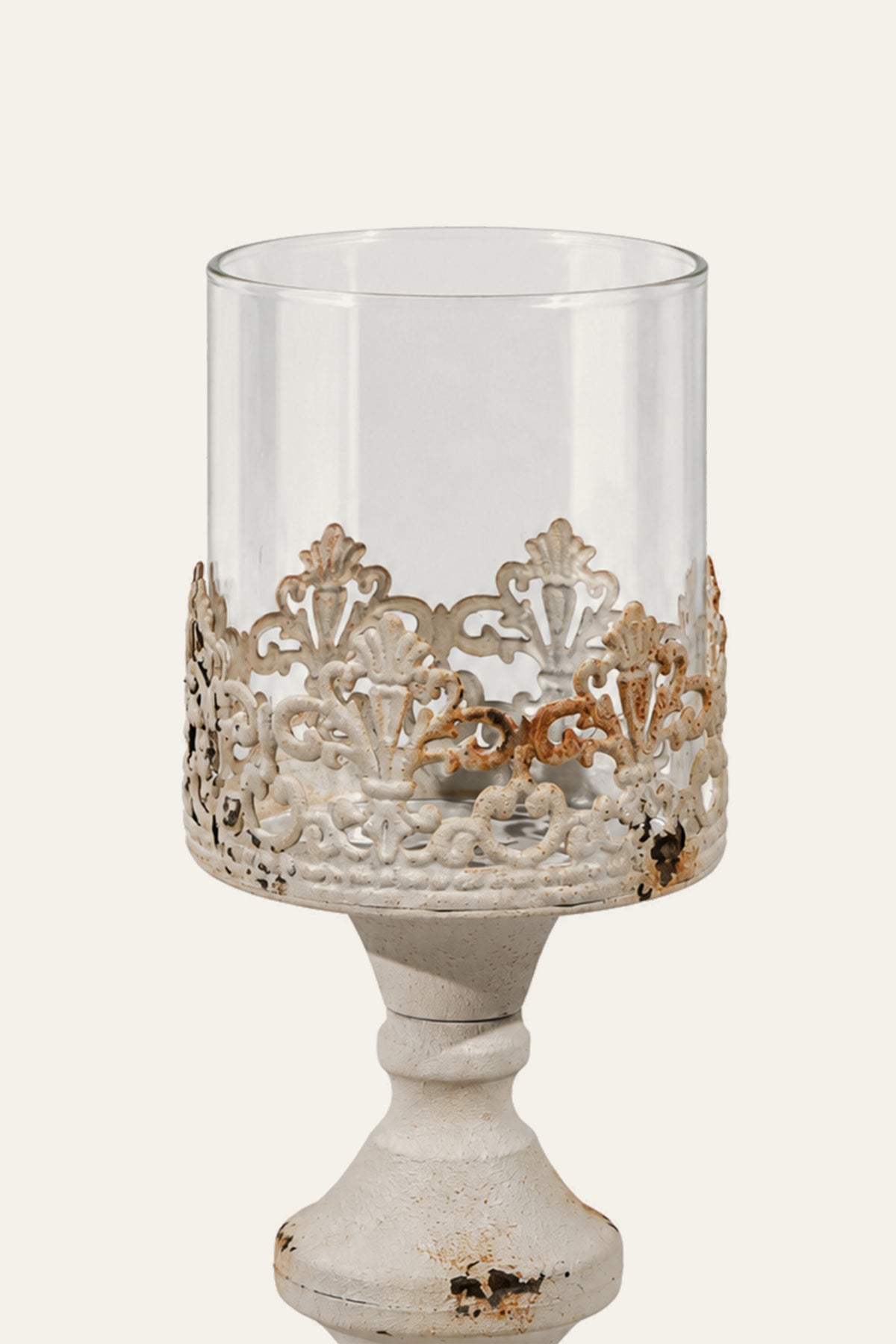 ivory pillar candle holder