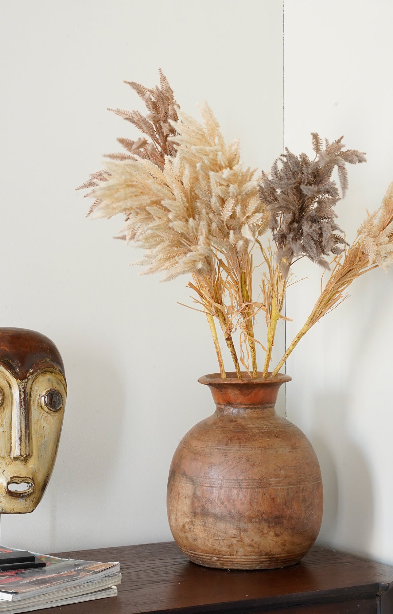 Hand Carved Rustic Water Pot