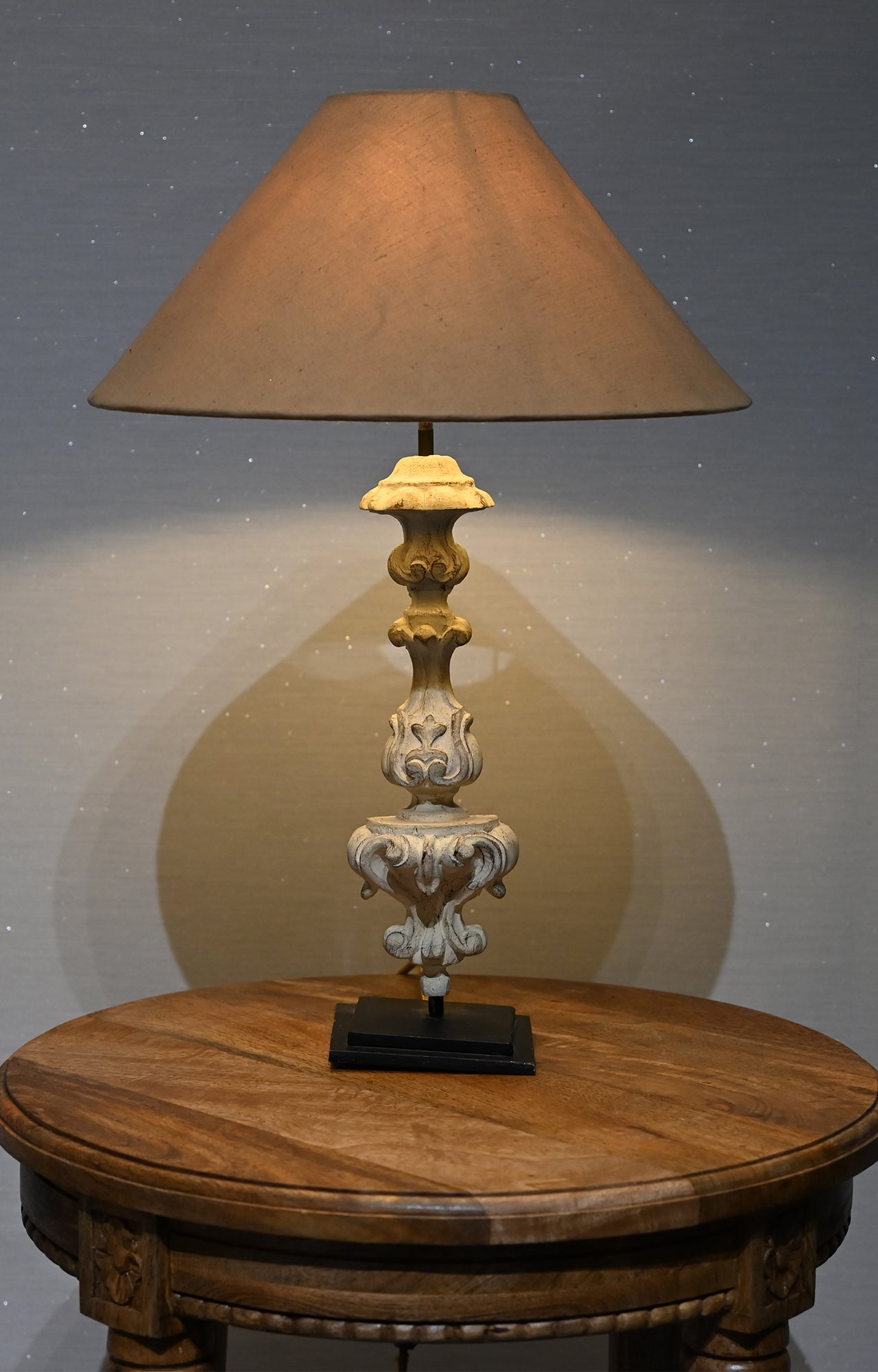 Hand carved Table lamp