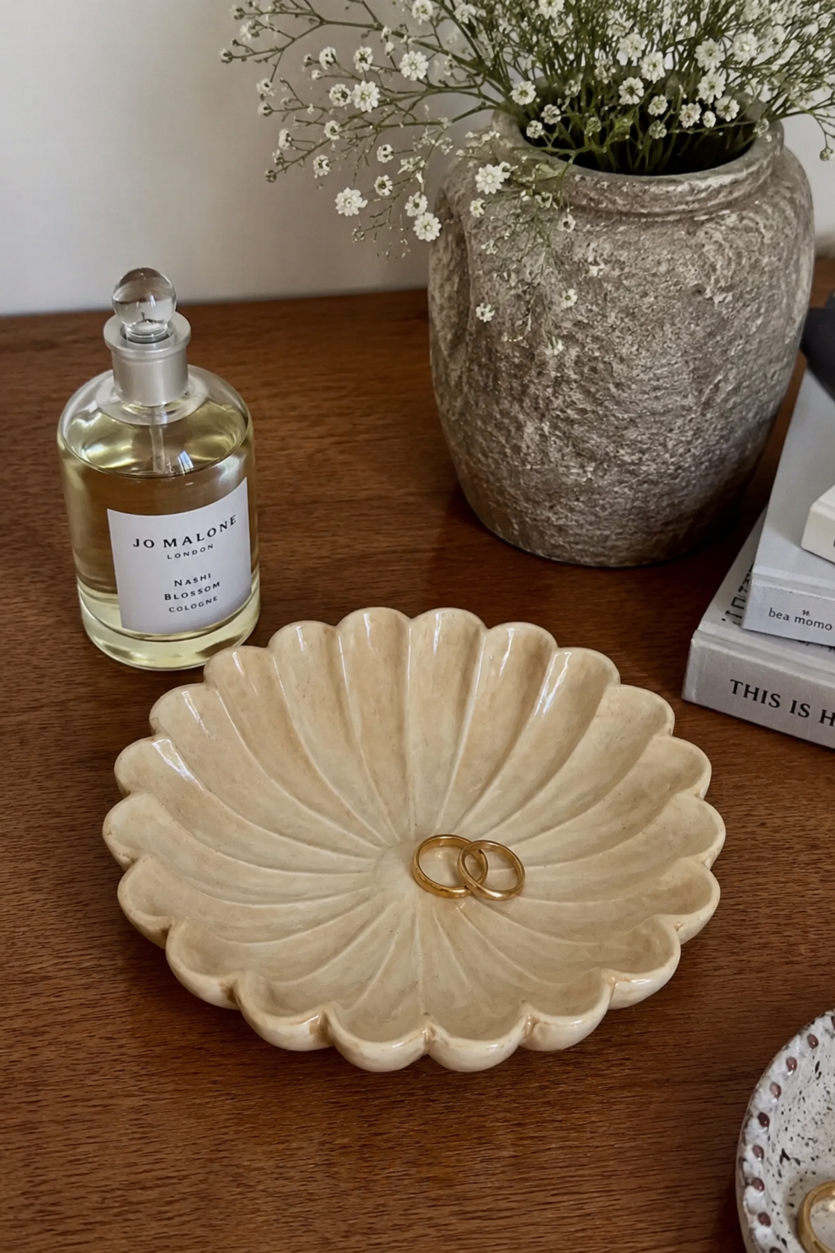 lotus shape marble bowl for home decor