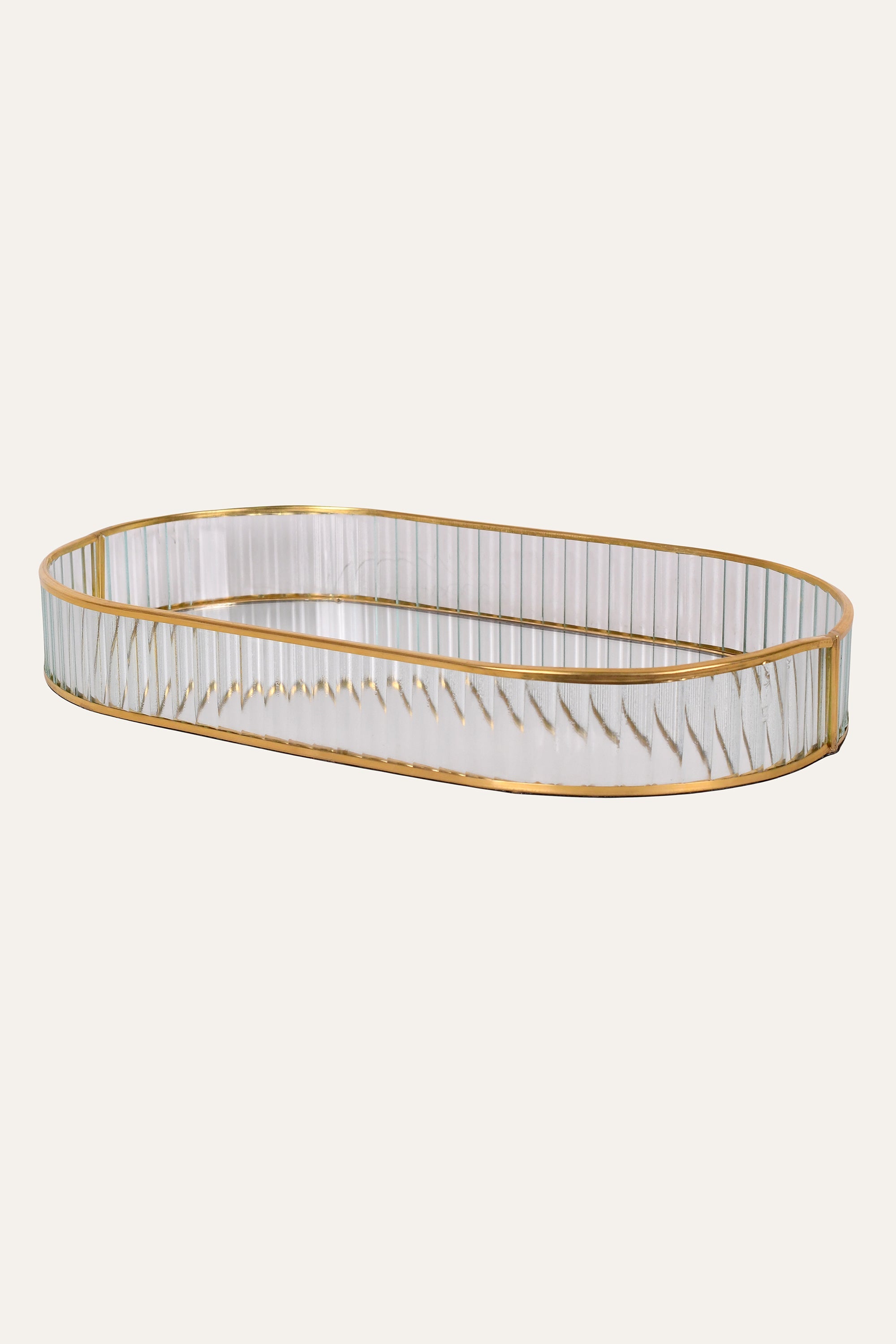 luxury fluted glass platter