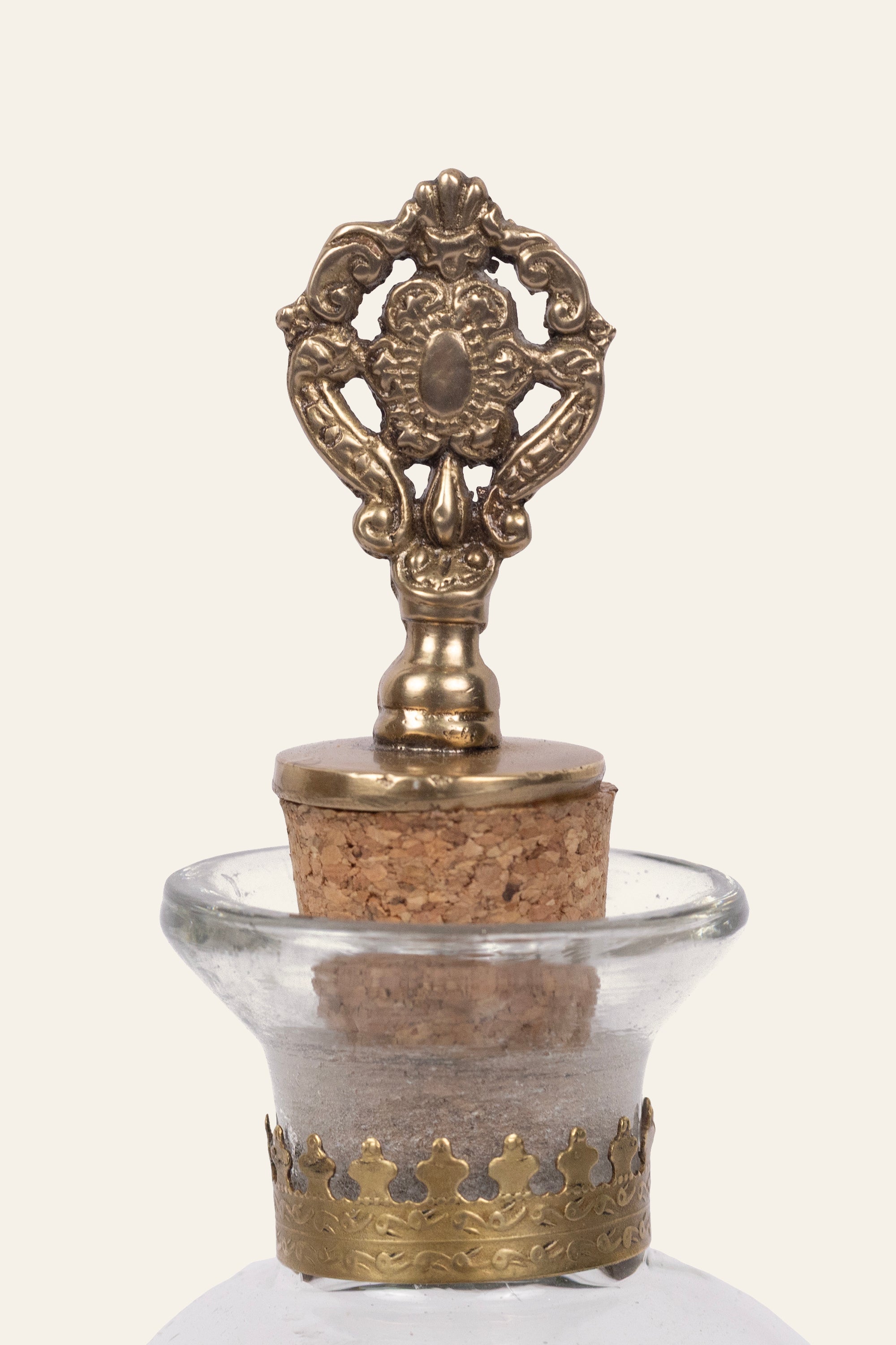 luxury round glass décor bottle