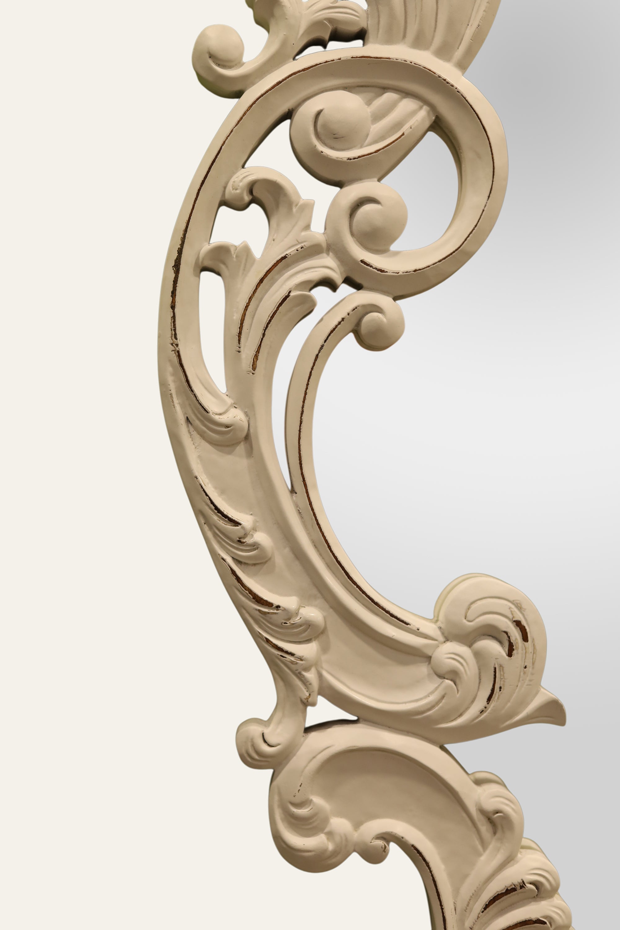 luxury vintage cream wall mirror
