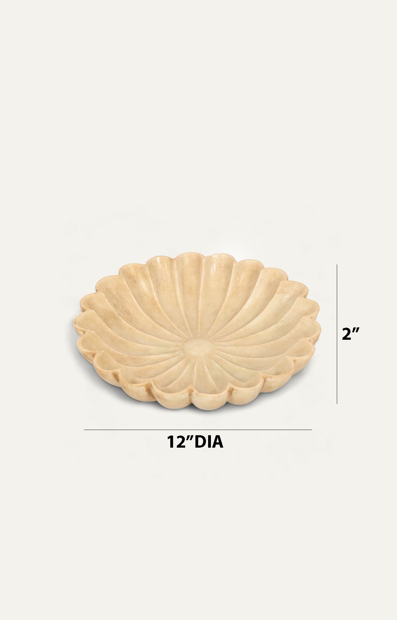 marble bowl In Lotus Shape Design  size