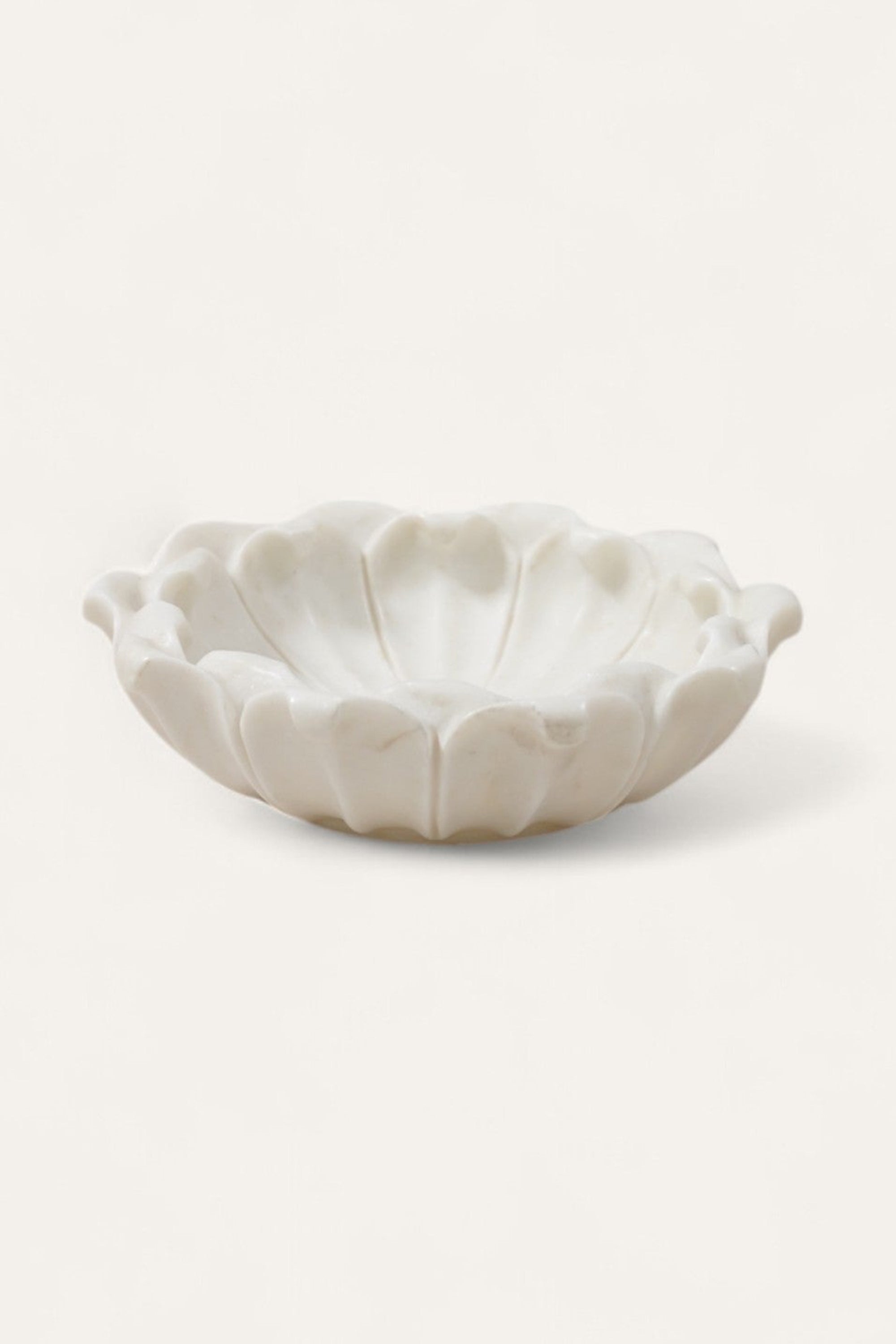 Scalloped Rim Marble Bowl