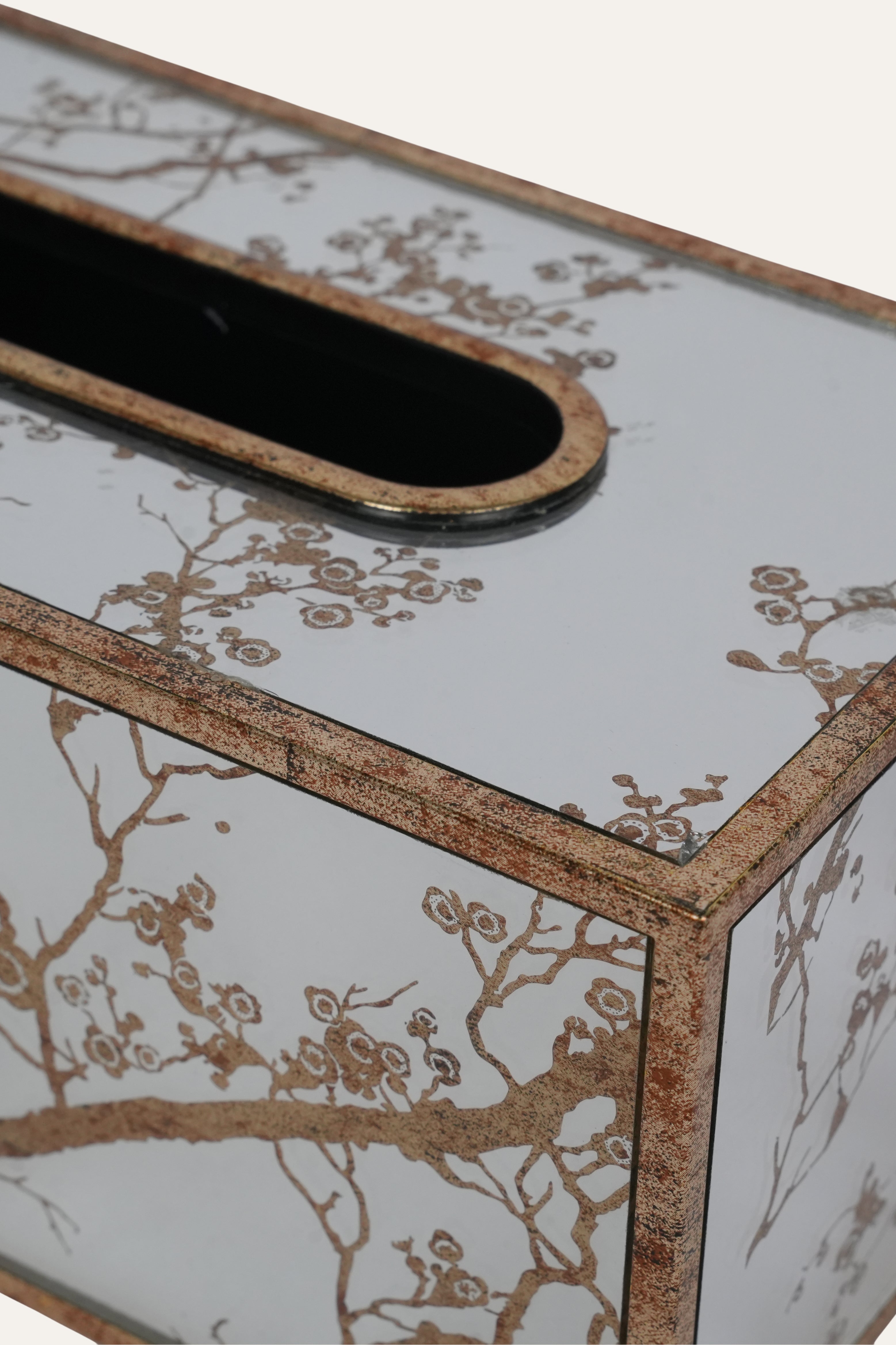 mirrored tissue box cover
