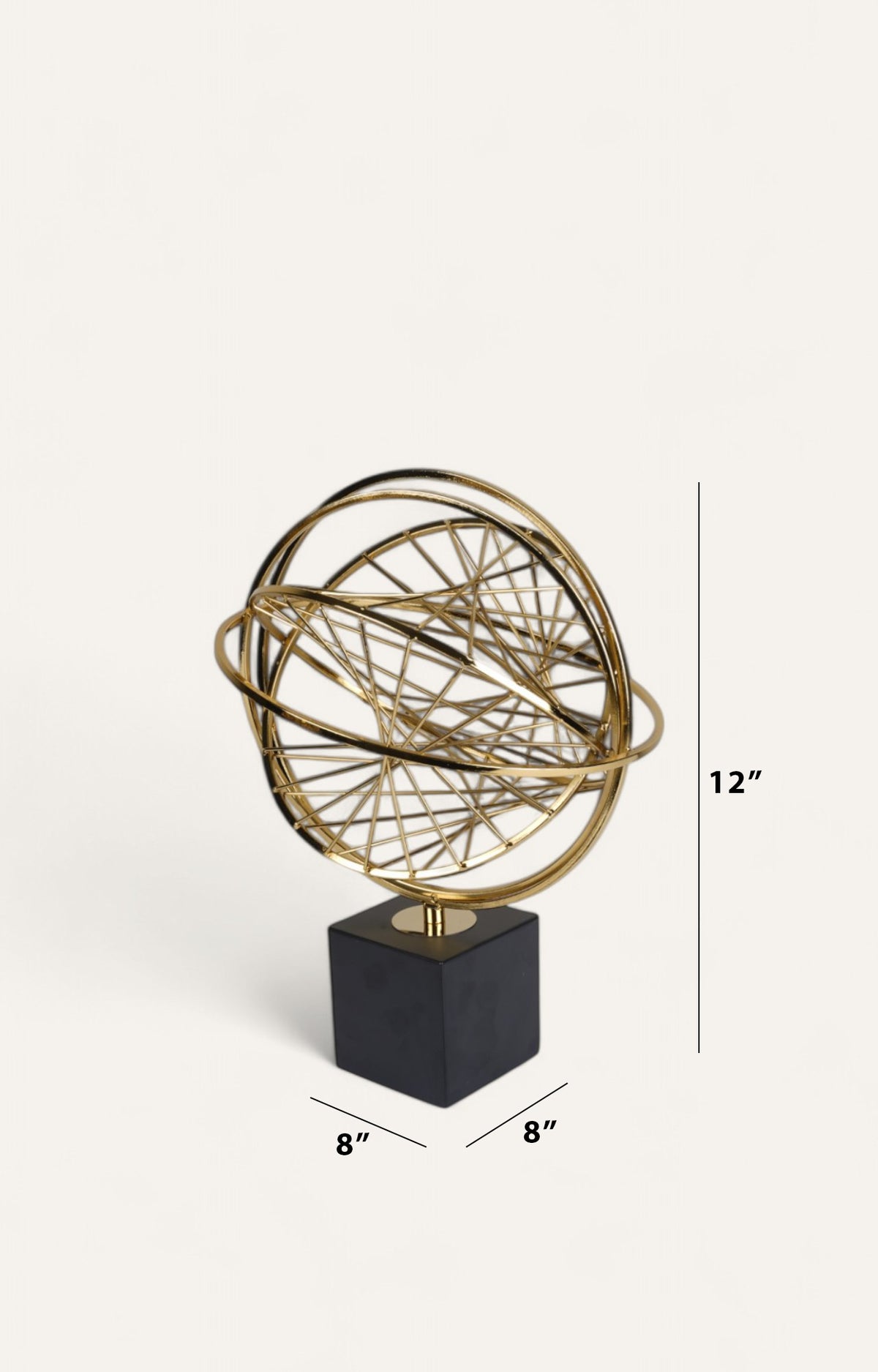 modern abstract gold sculptures for shelves