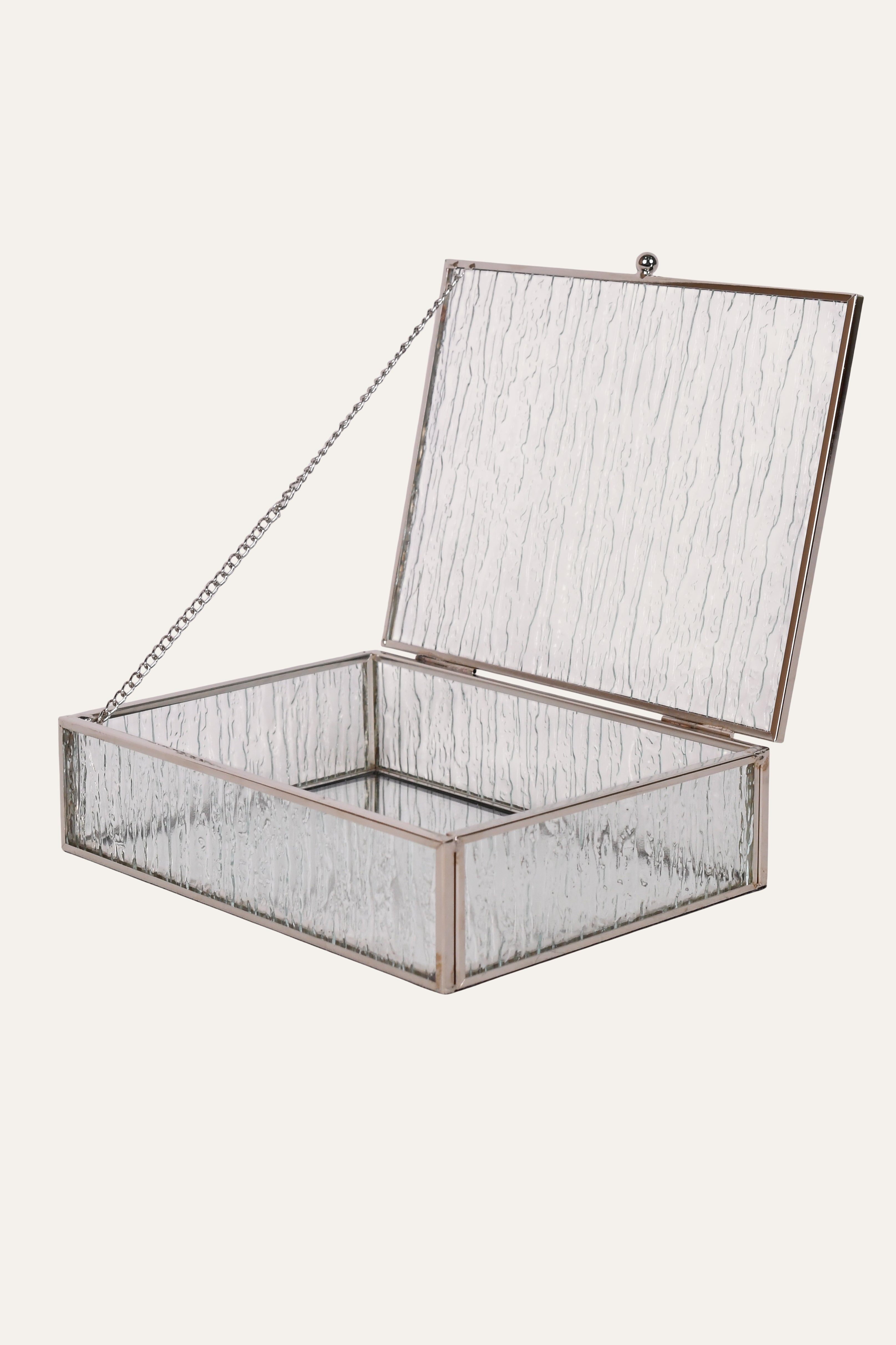 modern clear glass décor box