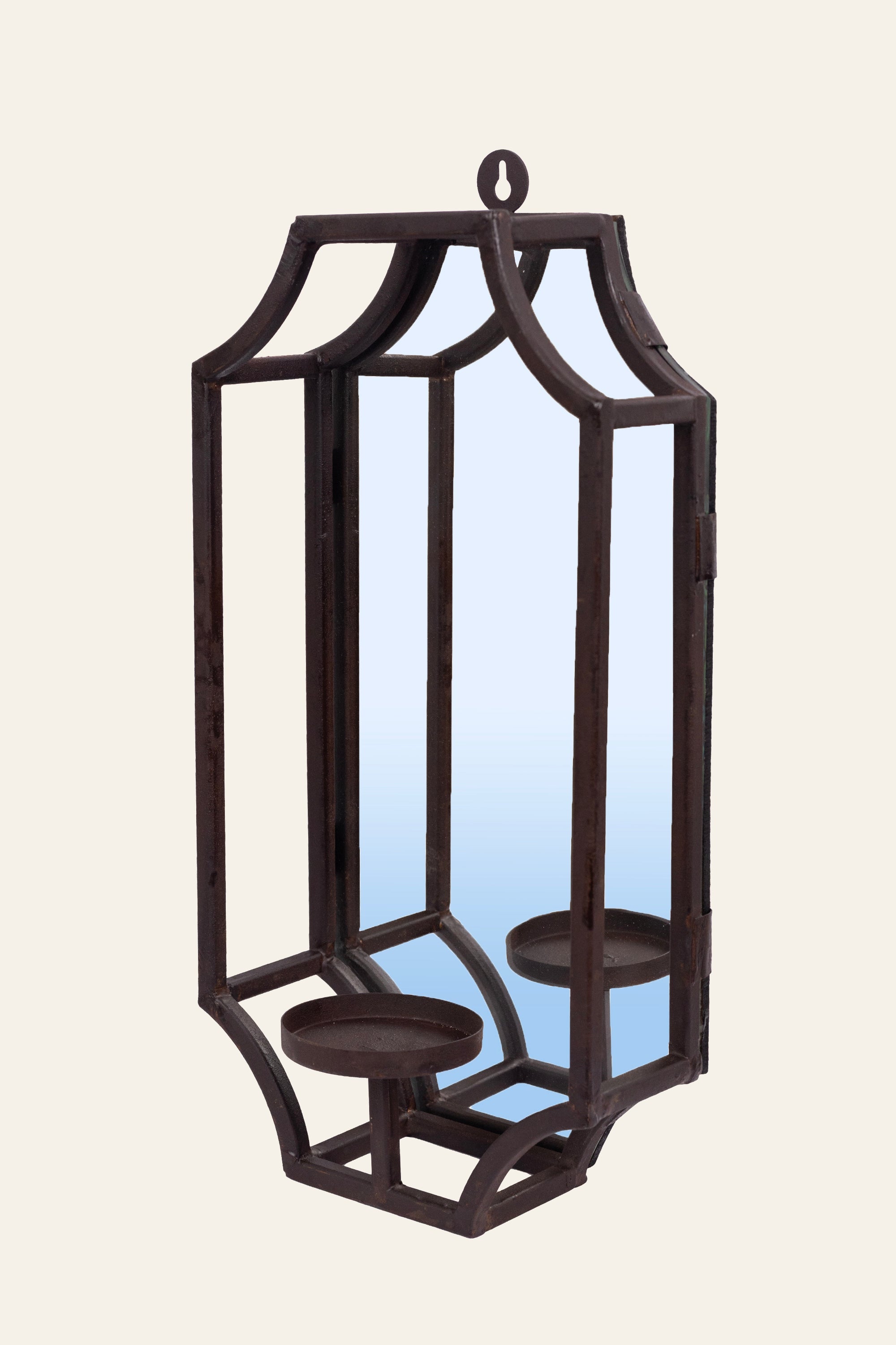 modern metal candle wall accent