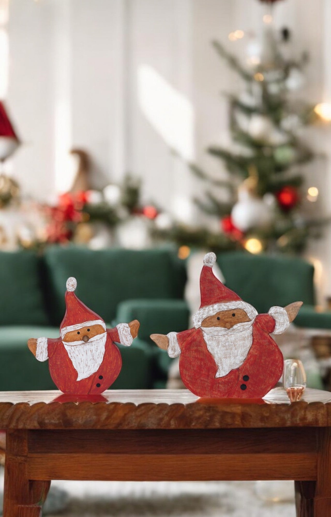 Noël Cute Santa Claus, Wooden Decor