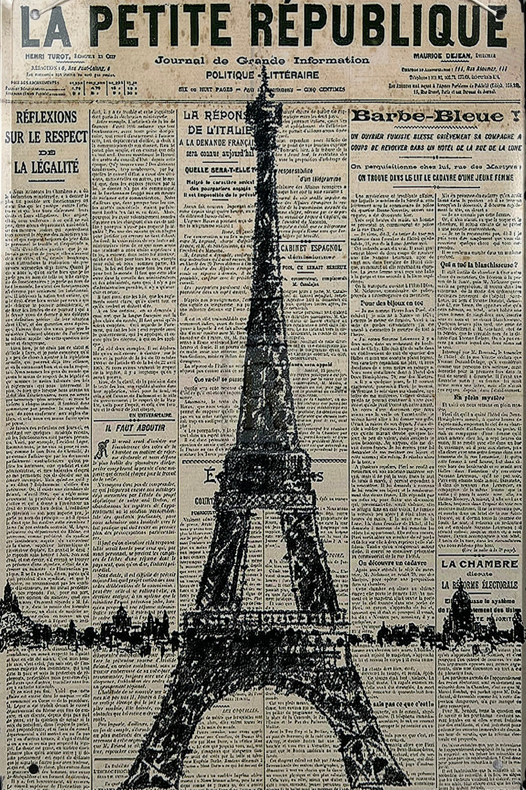 paris travel wall decor metal sign