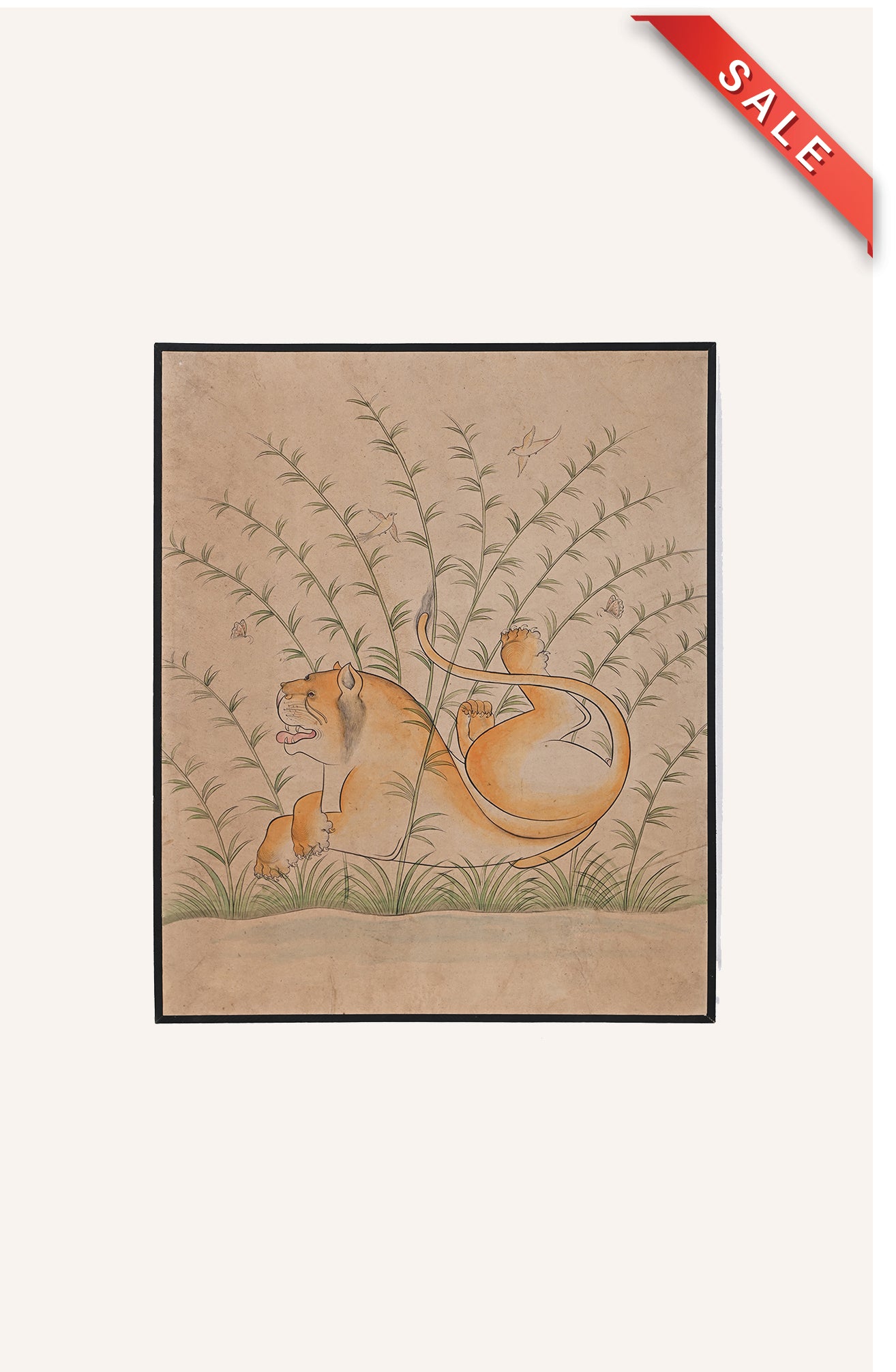 playful tiger wall painting