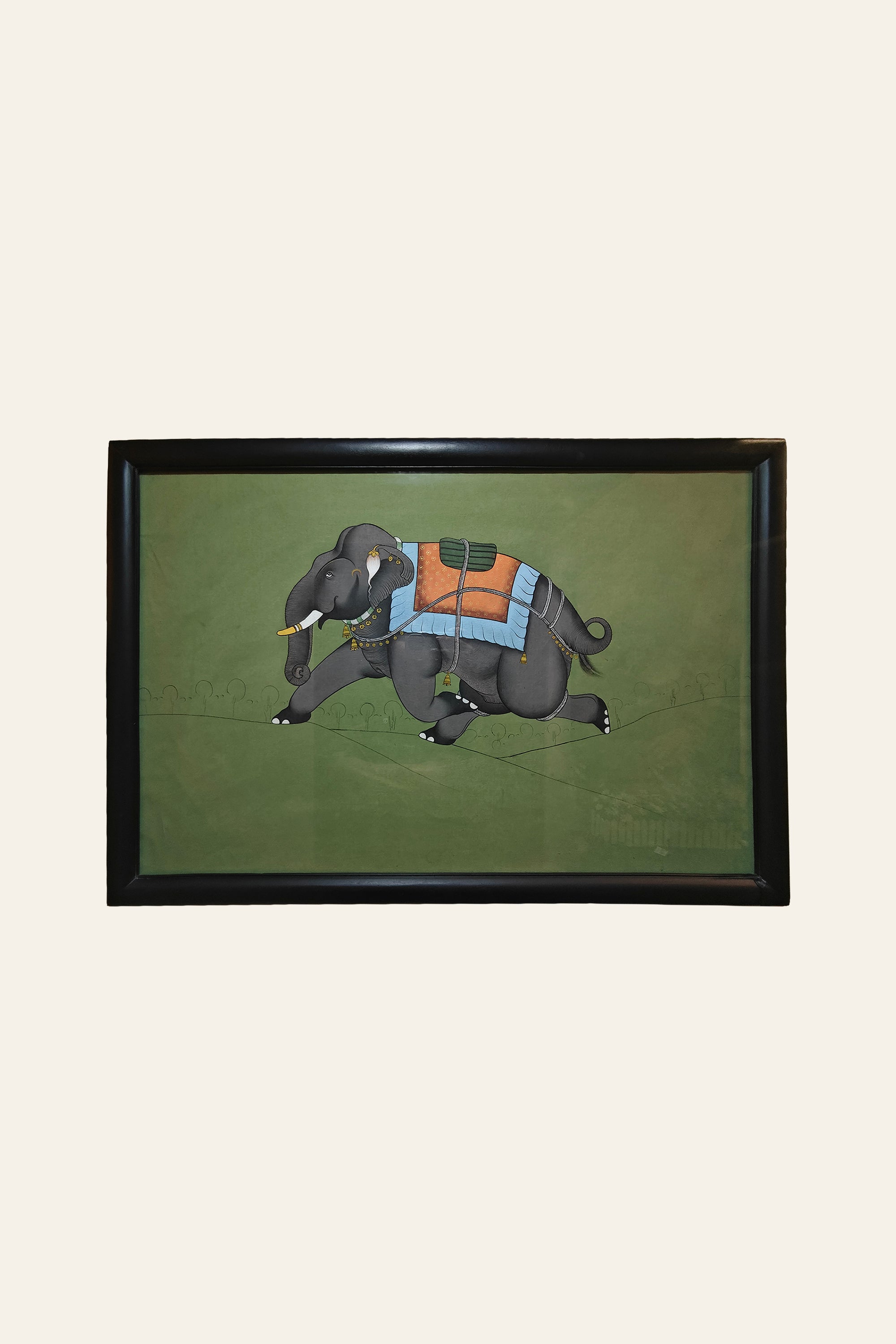 playful traditional elephant painting for wall decor