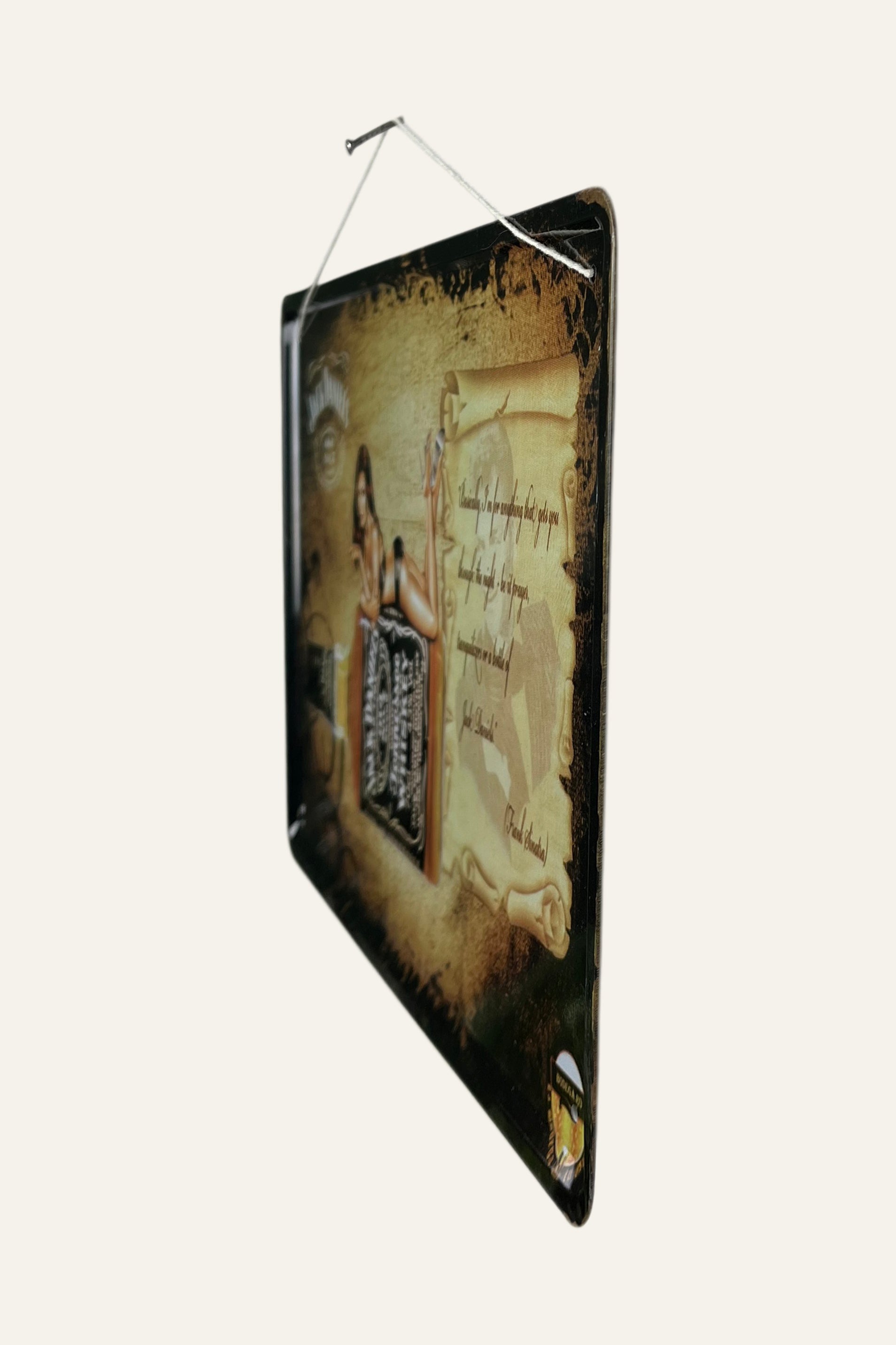 retro whiskey bar wall decor metal sign