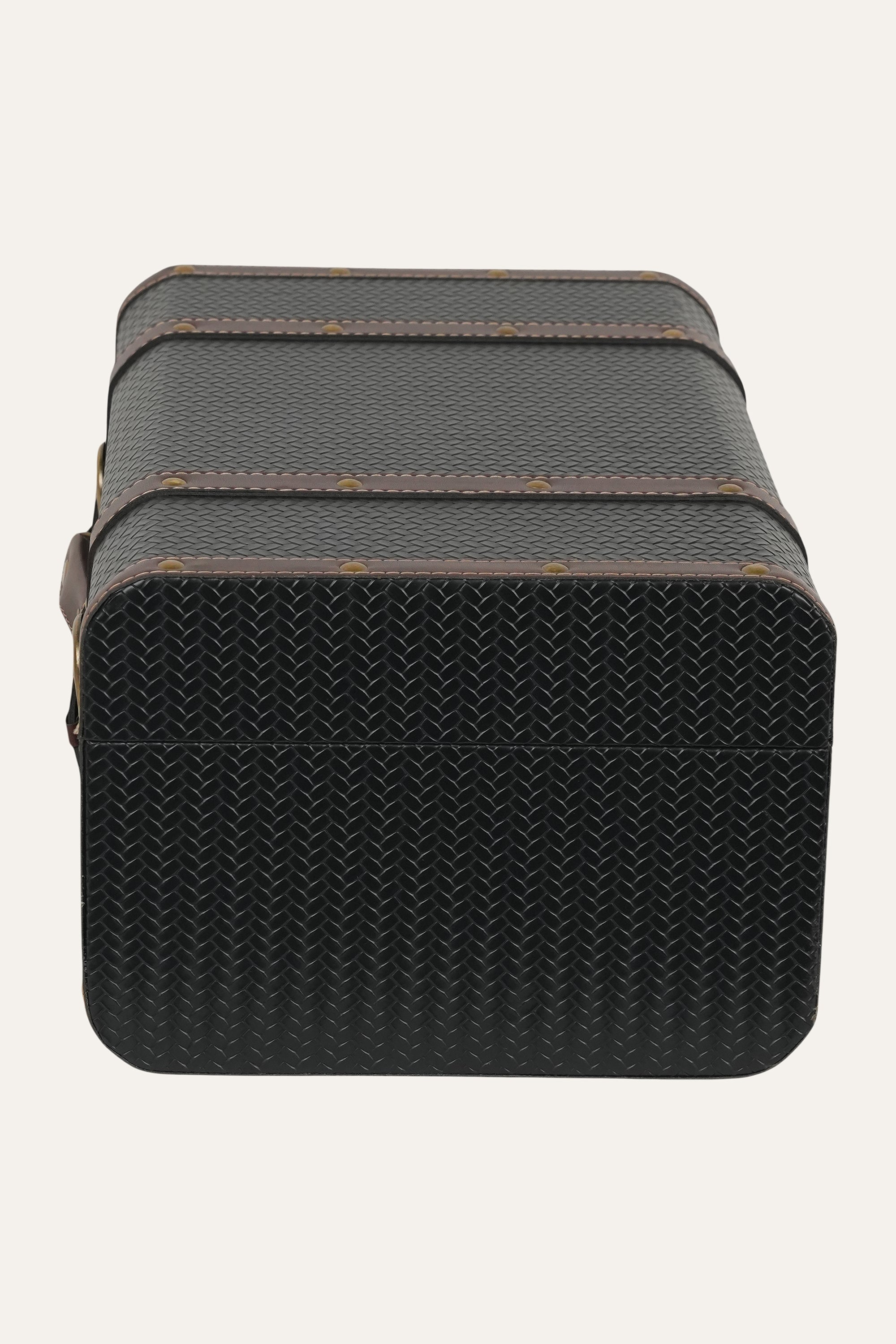 rustic black tabletop trunk