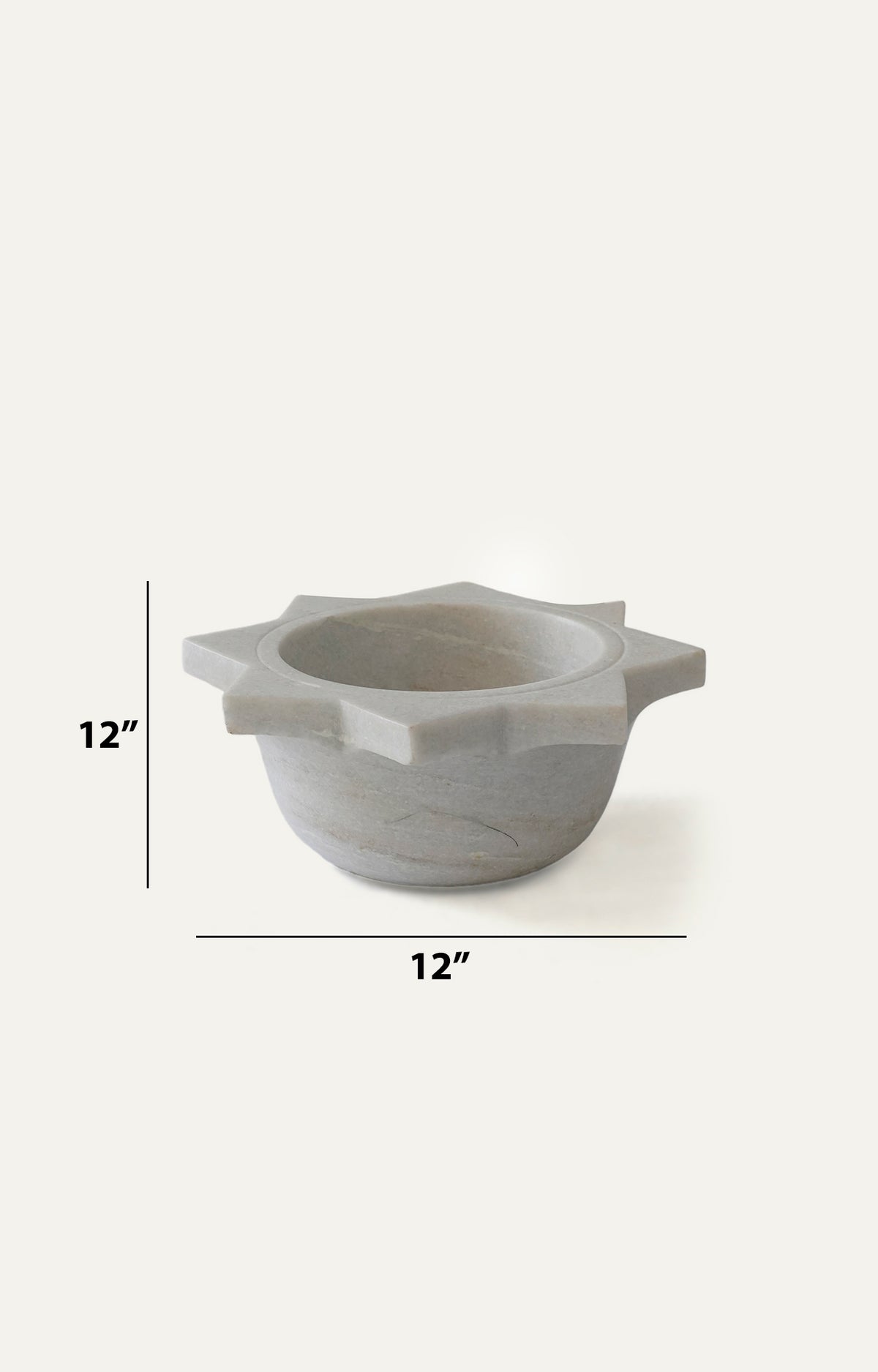sculptural marble bowl for coffee table