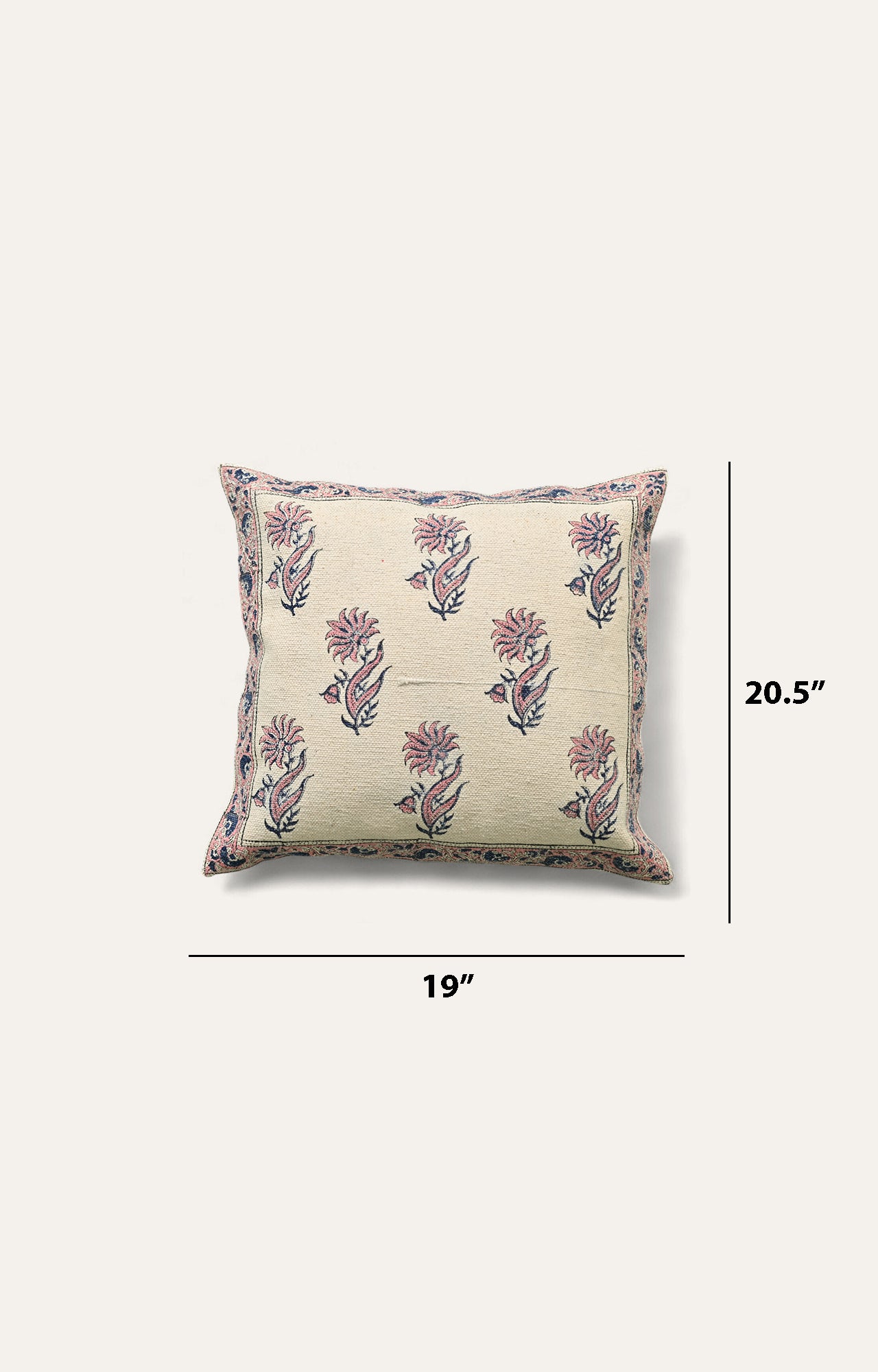 Elegant Floral Motif Printed Cushion