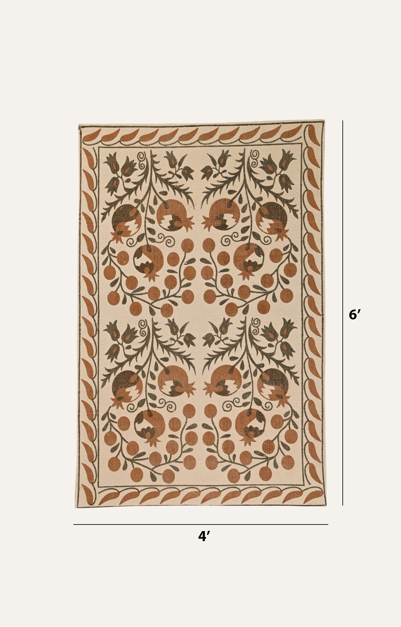 Pomegranate Patio Cotton Rug