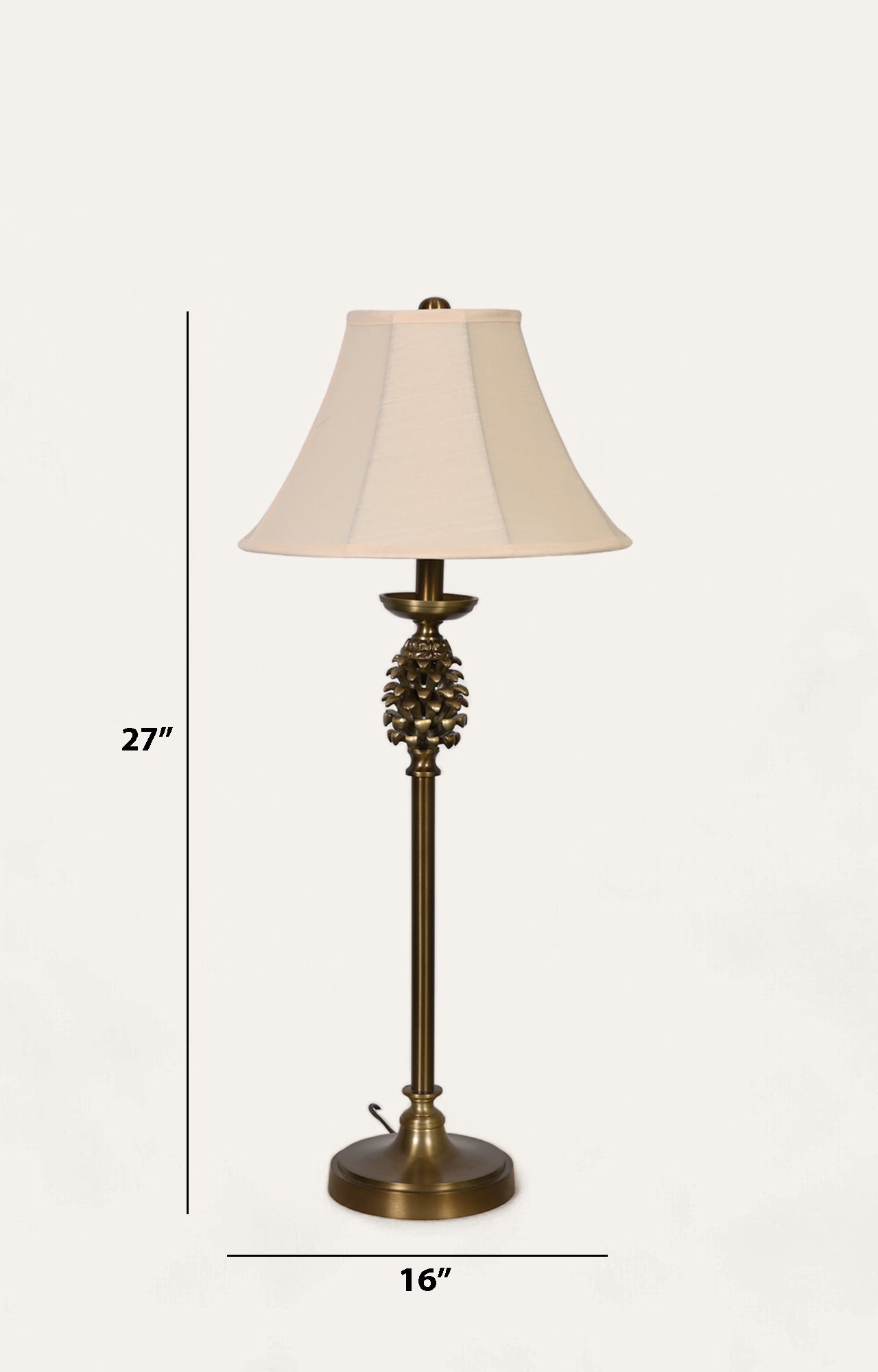 Pine cone on top table lamp